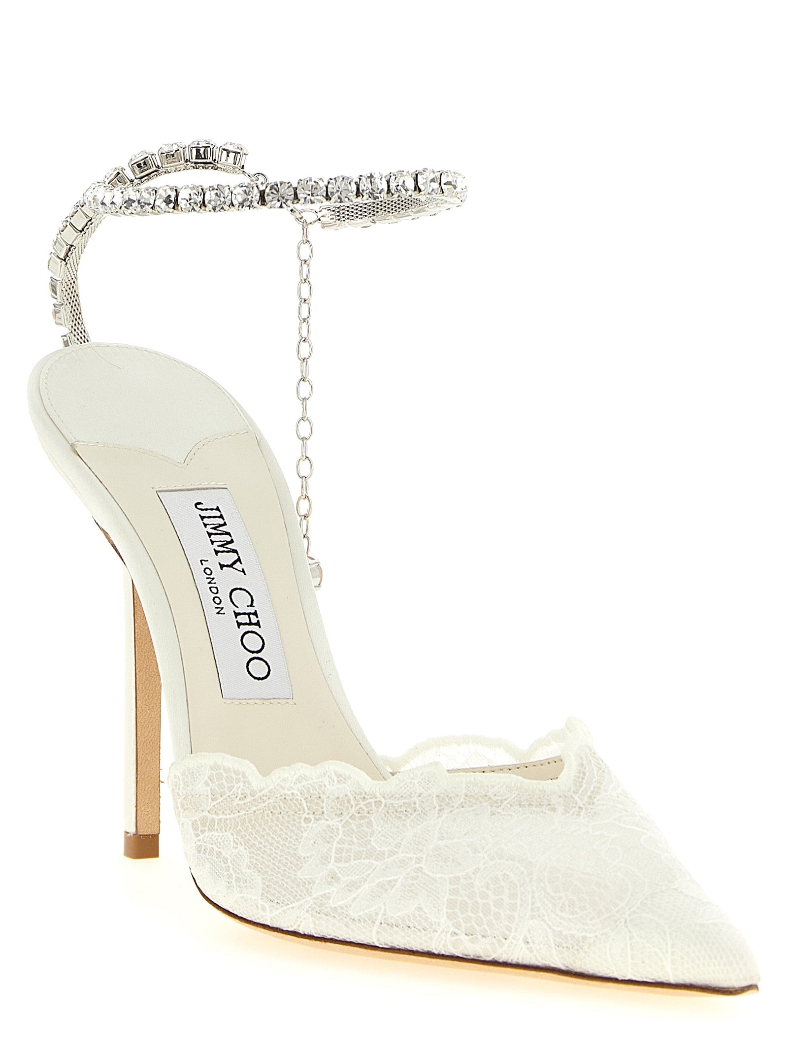 Jimmy Choo White Tencel High Heel Pumps Jimmy Choo