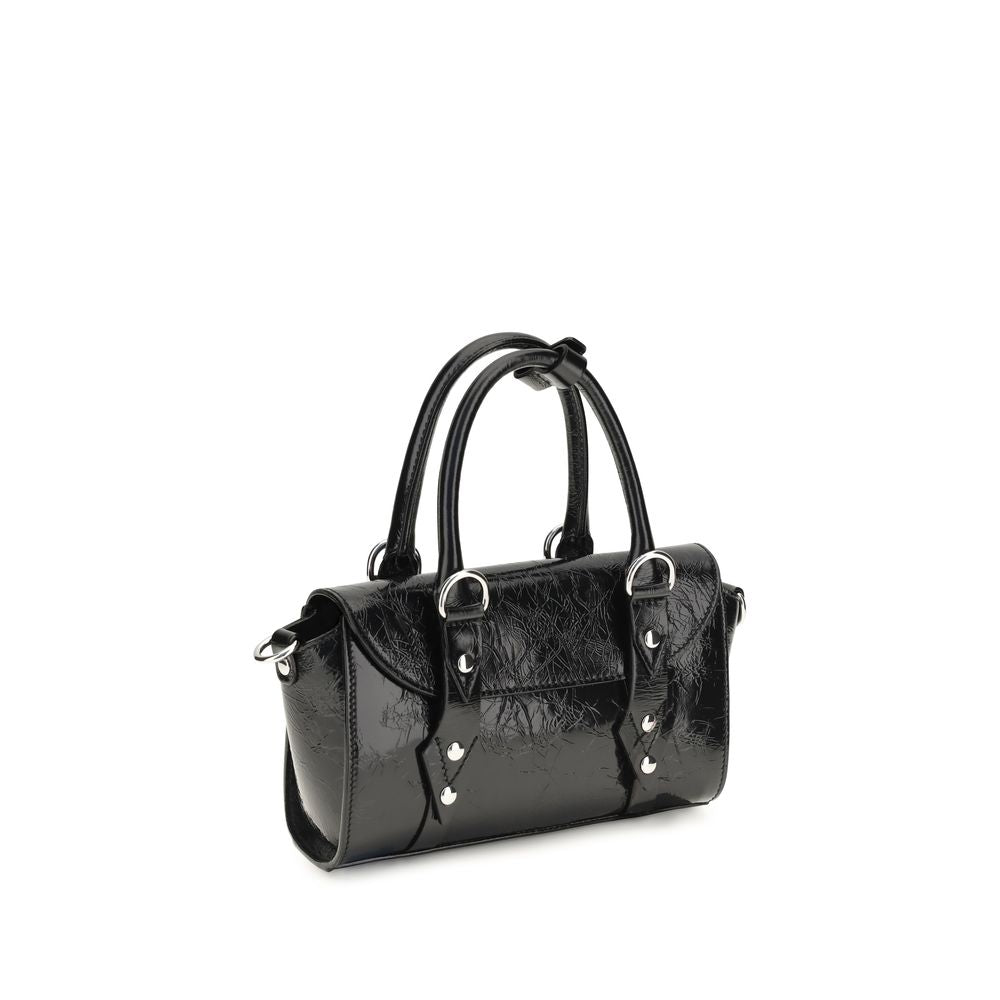 Vivienne Westwood Black Calf Leather Bos Taurus Shoulder Bag Vivienne Westwood