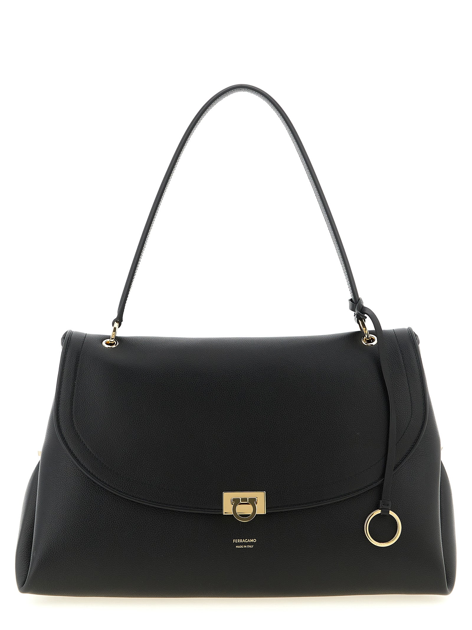 Ferragamo Black Calfskin Shoulder Bag Ferragamo