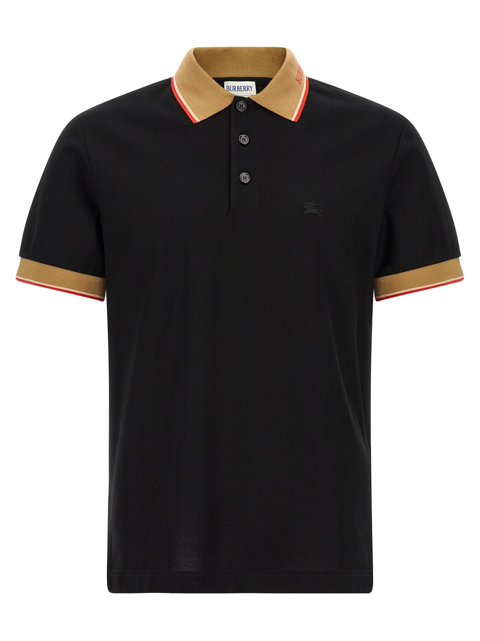 Burberry Black Cotton Polo Shirt Burberry