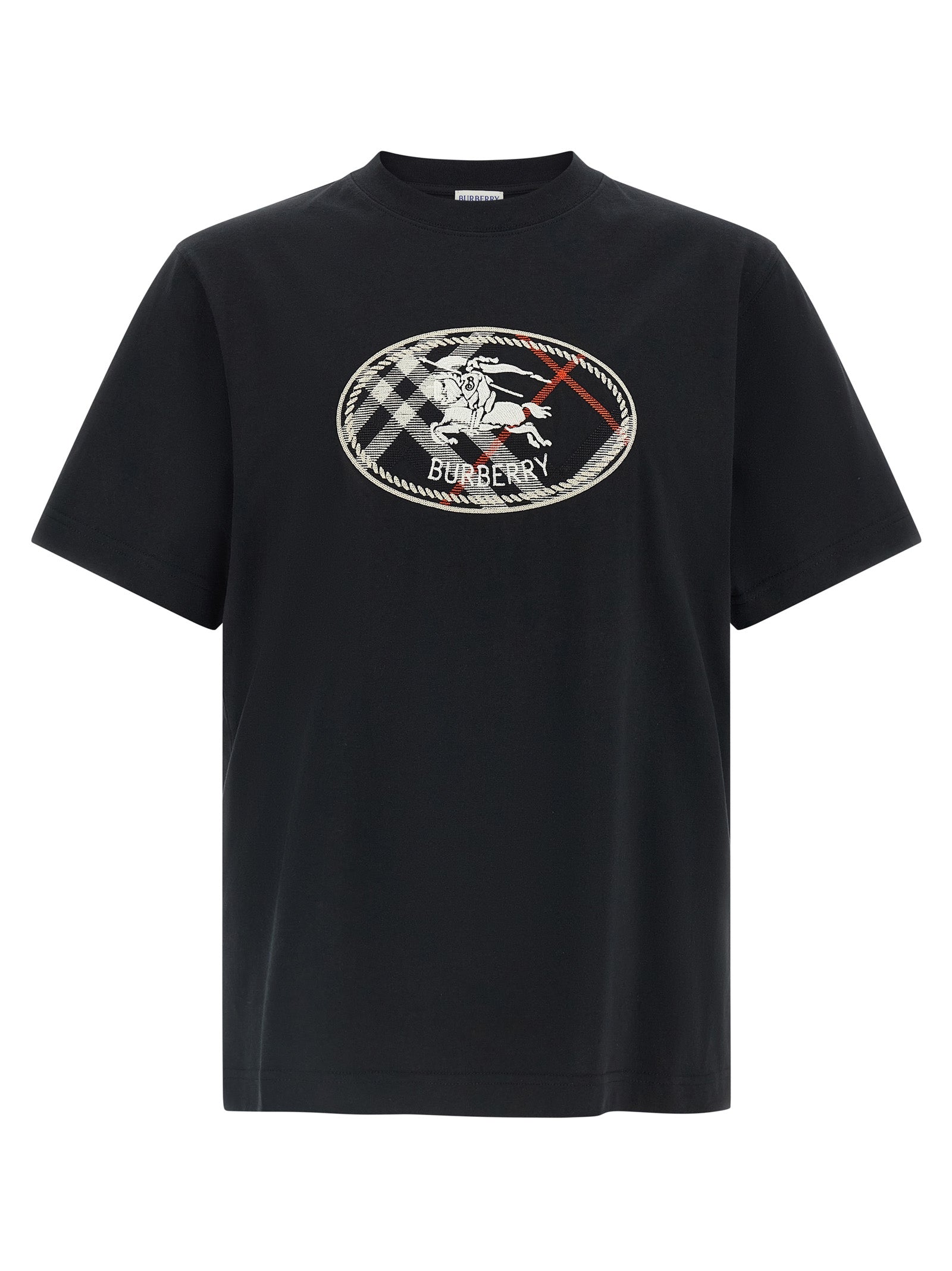 Burberry Black Cotton T-Shirt Burberry