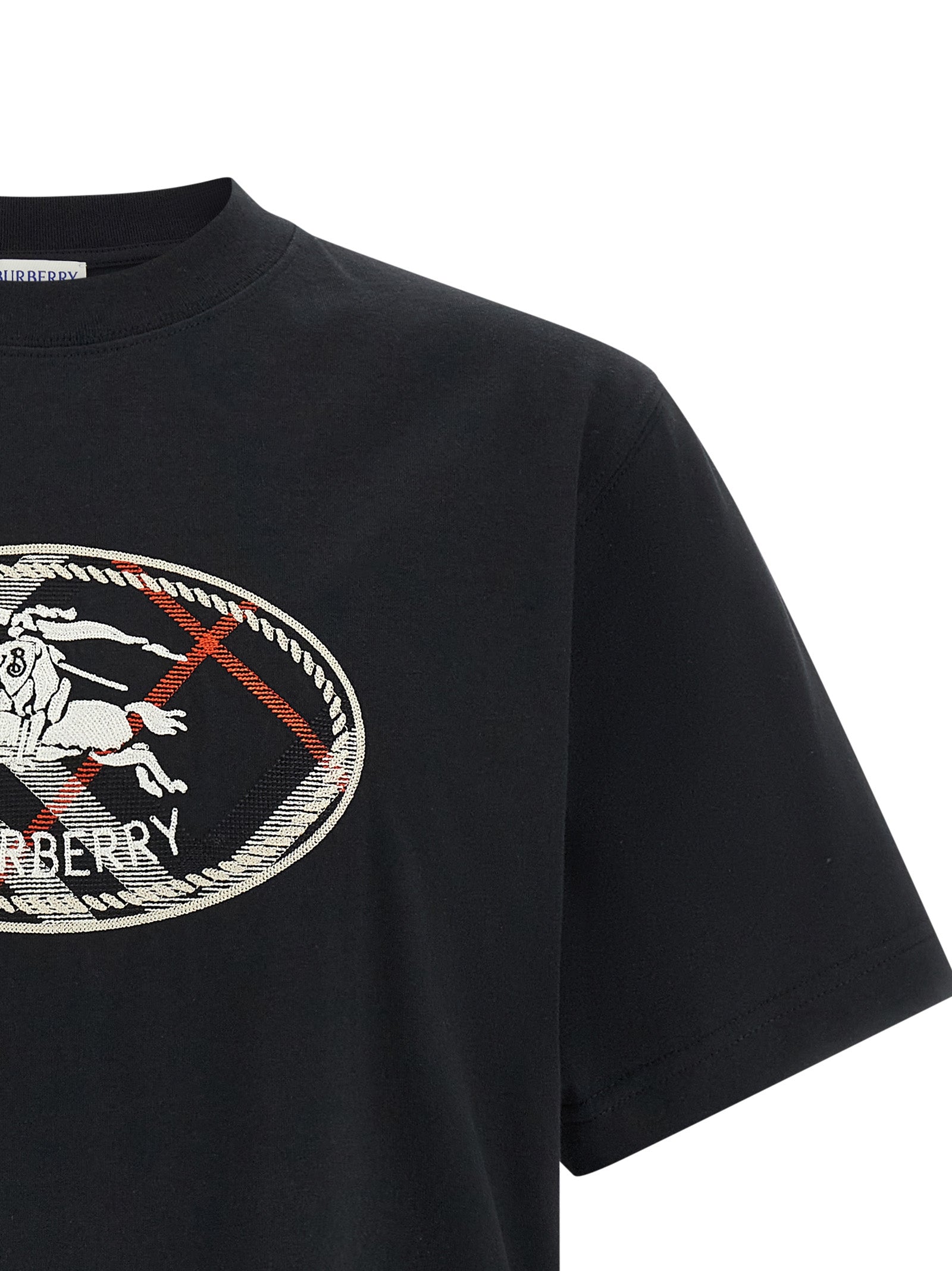 Burberry Black Cotton T-Shirt Burberry
