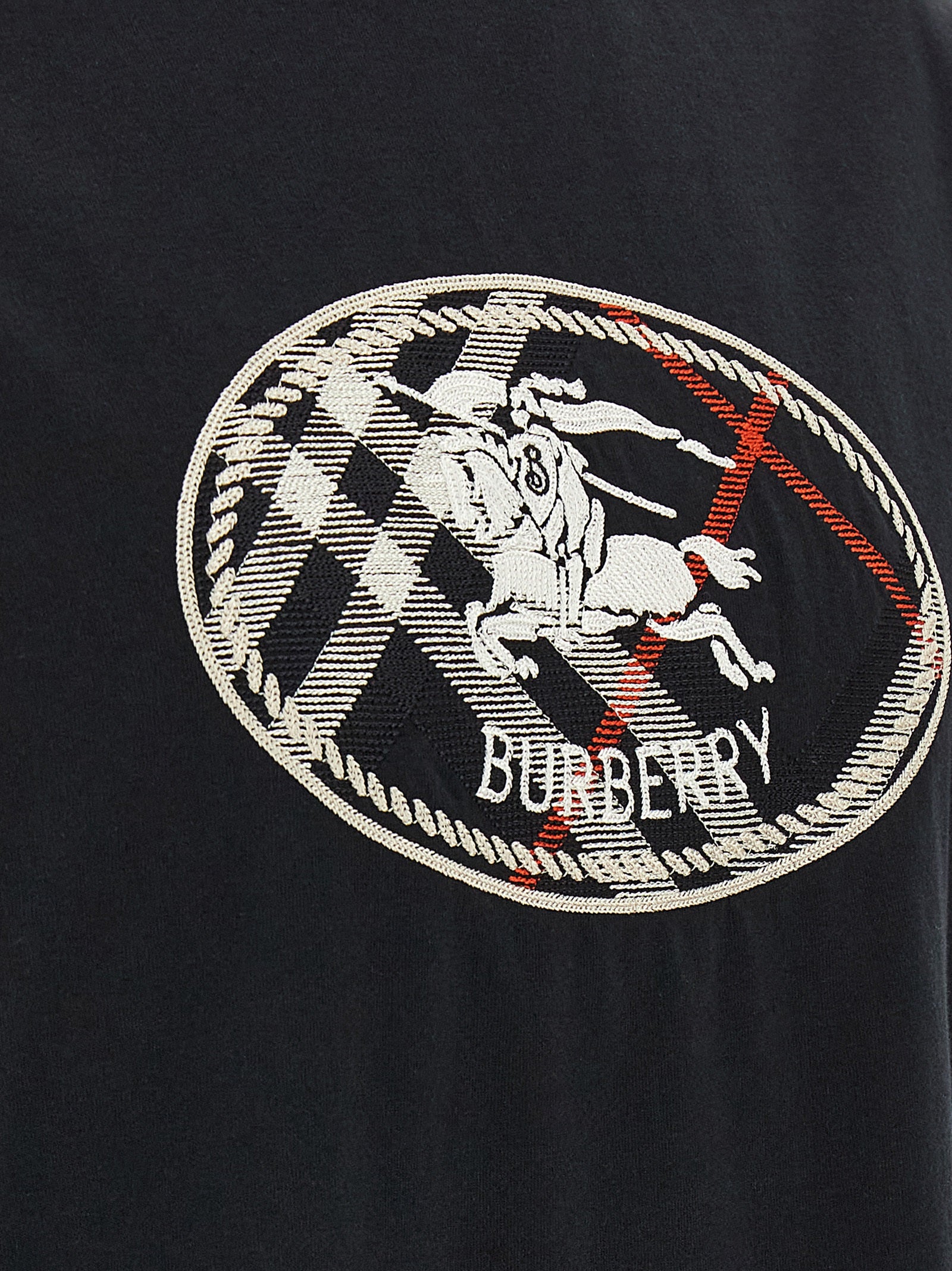 Burberry Black Cotton T-Shirt Burberry