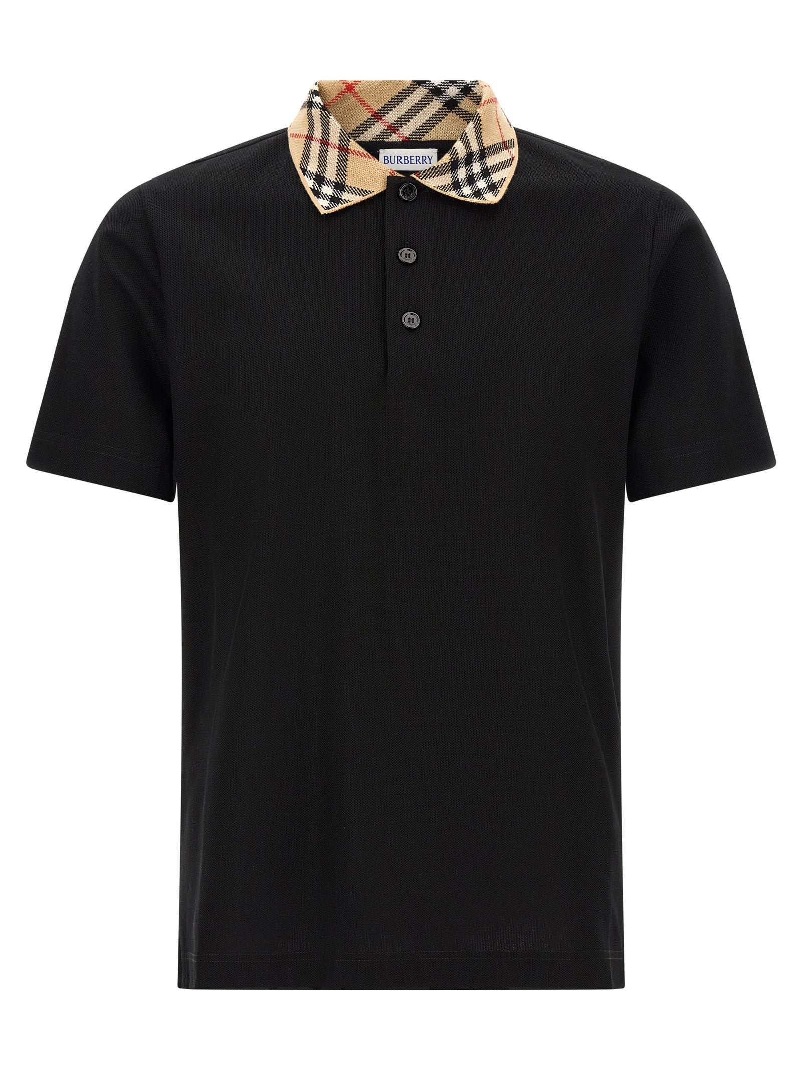 Burberry Black Cotton Polo Shirt Burberry