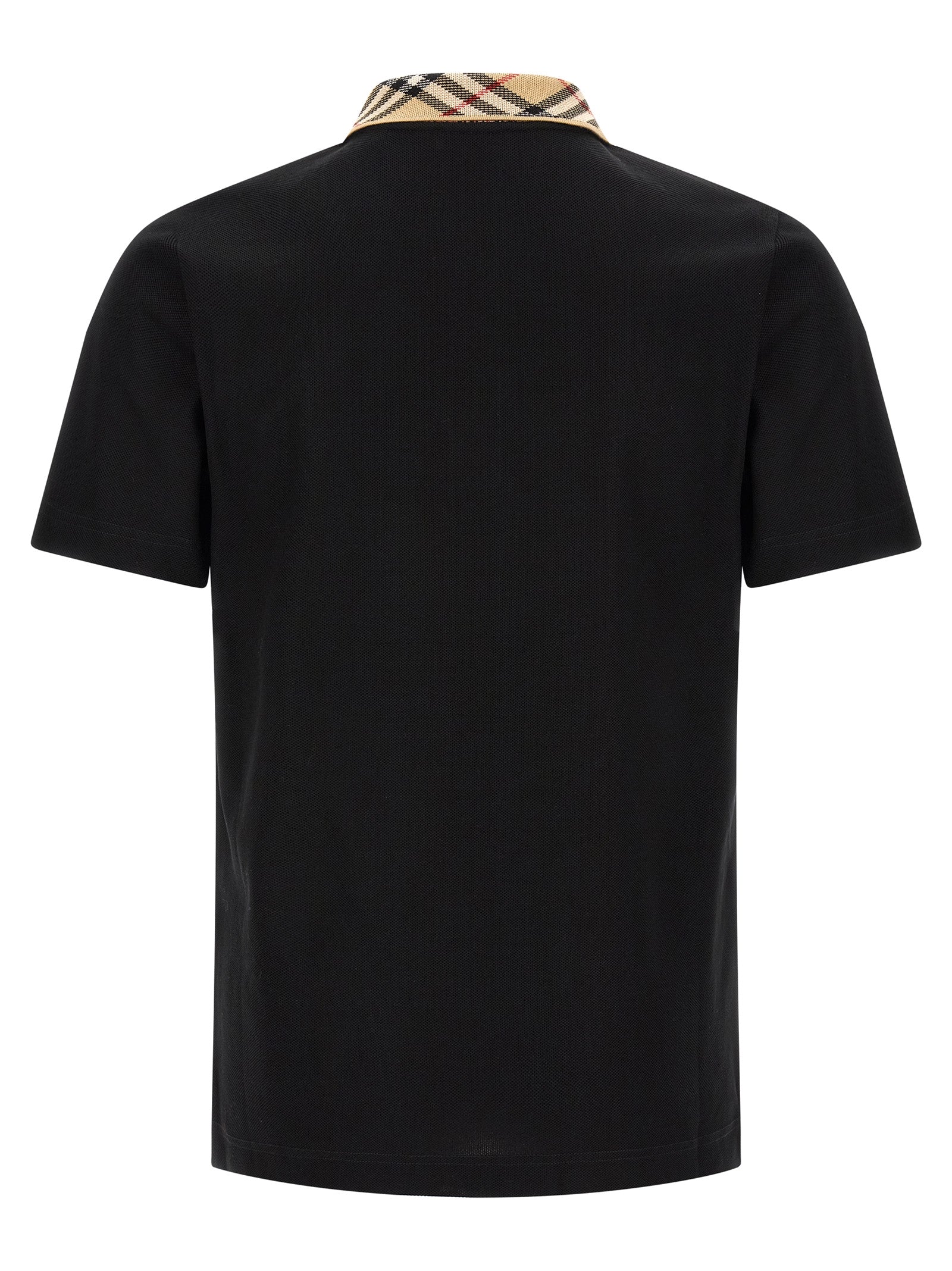 Burberry Black Cotton Polo Shirt Burberry
