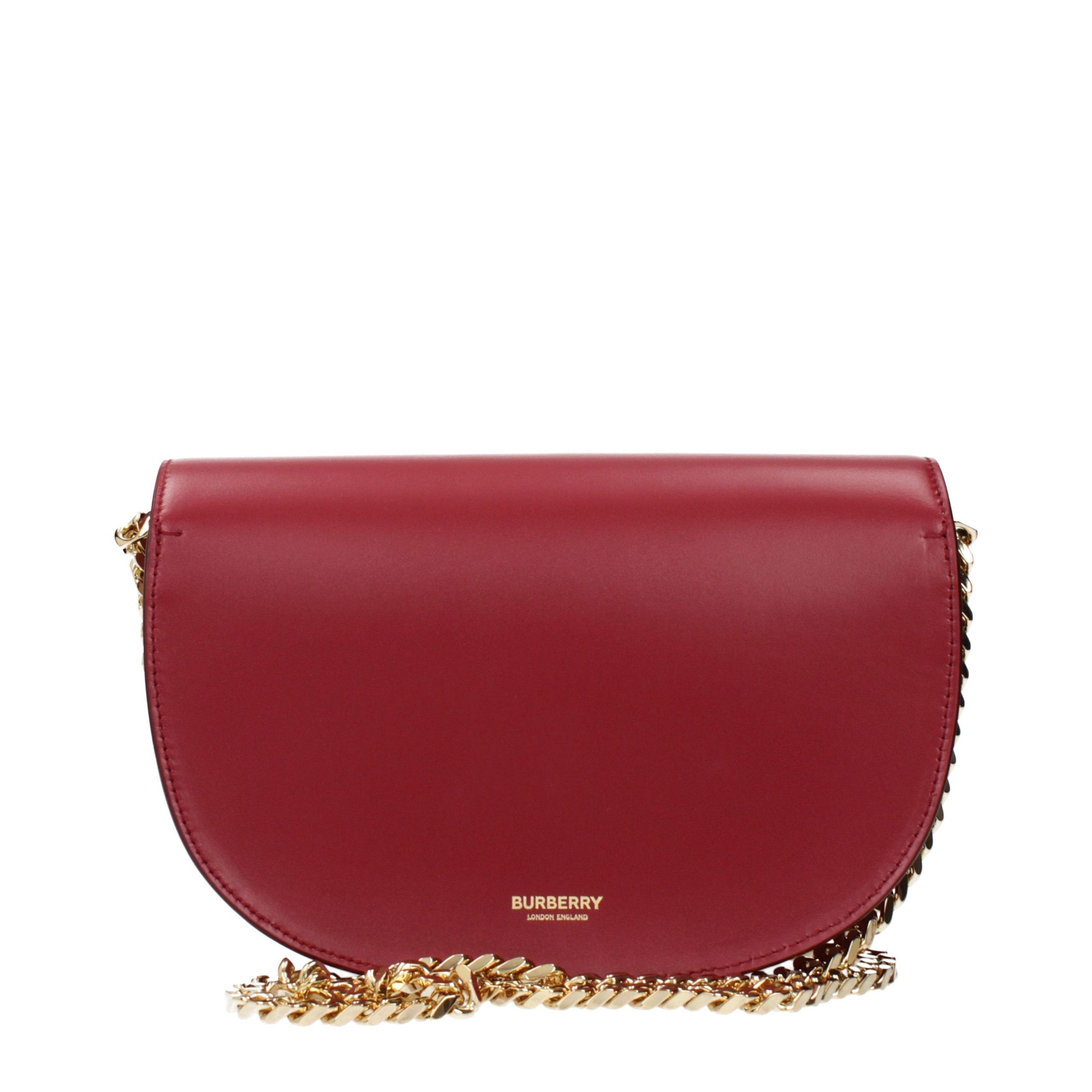 Burberry Red Leather Shoulder Bag