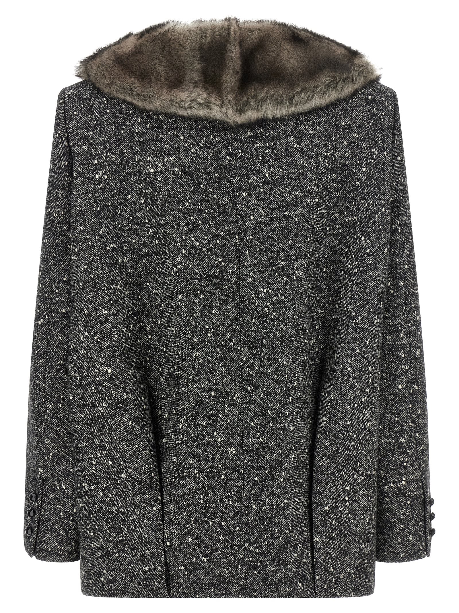 Valentino Garavani Bicolor Virgin Wool Coat