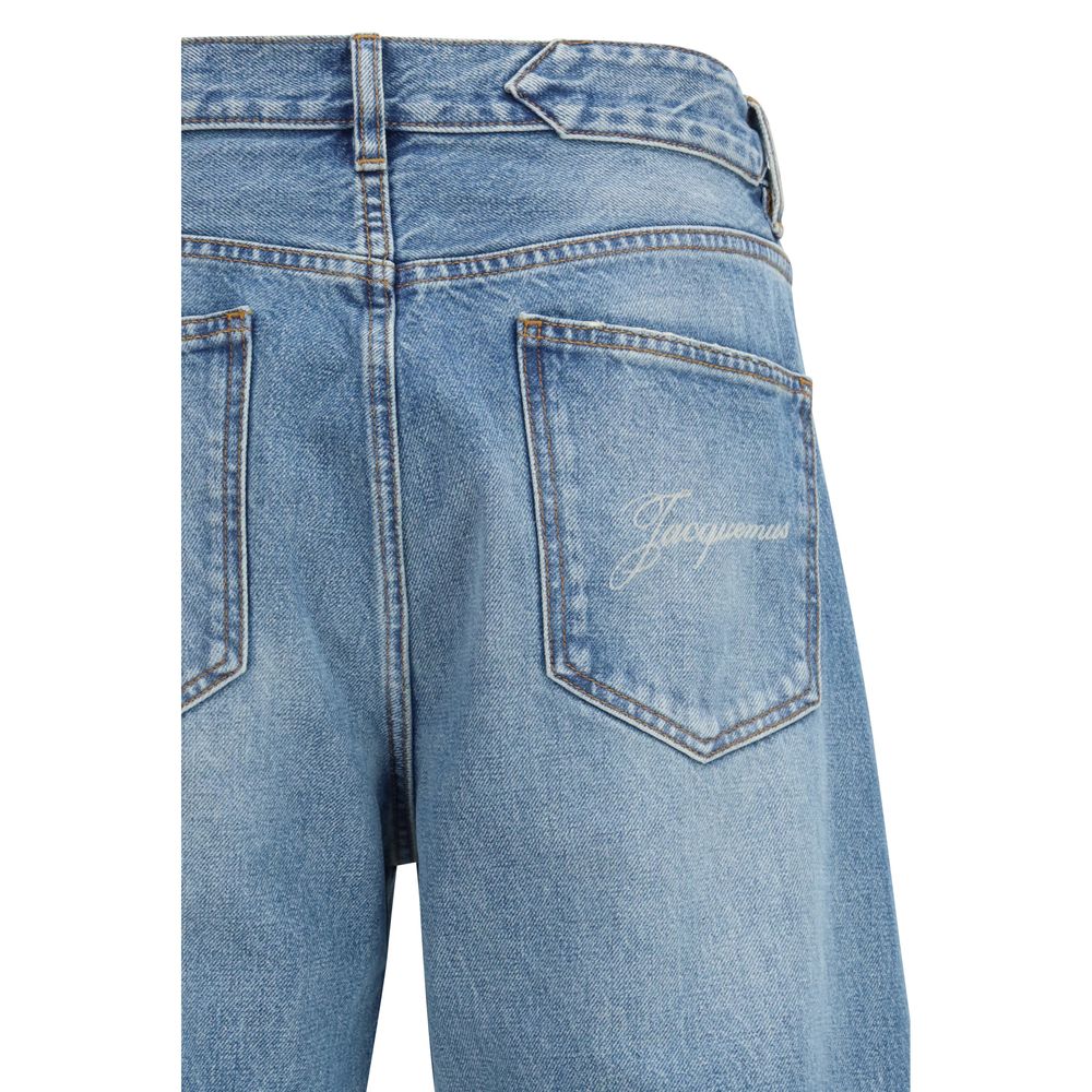 Jacquemus Blue Cotton Jeans Denim