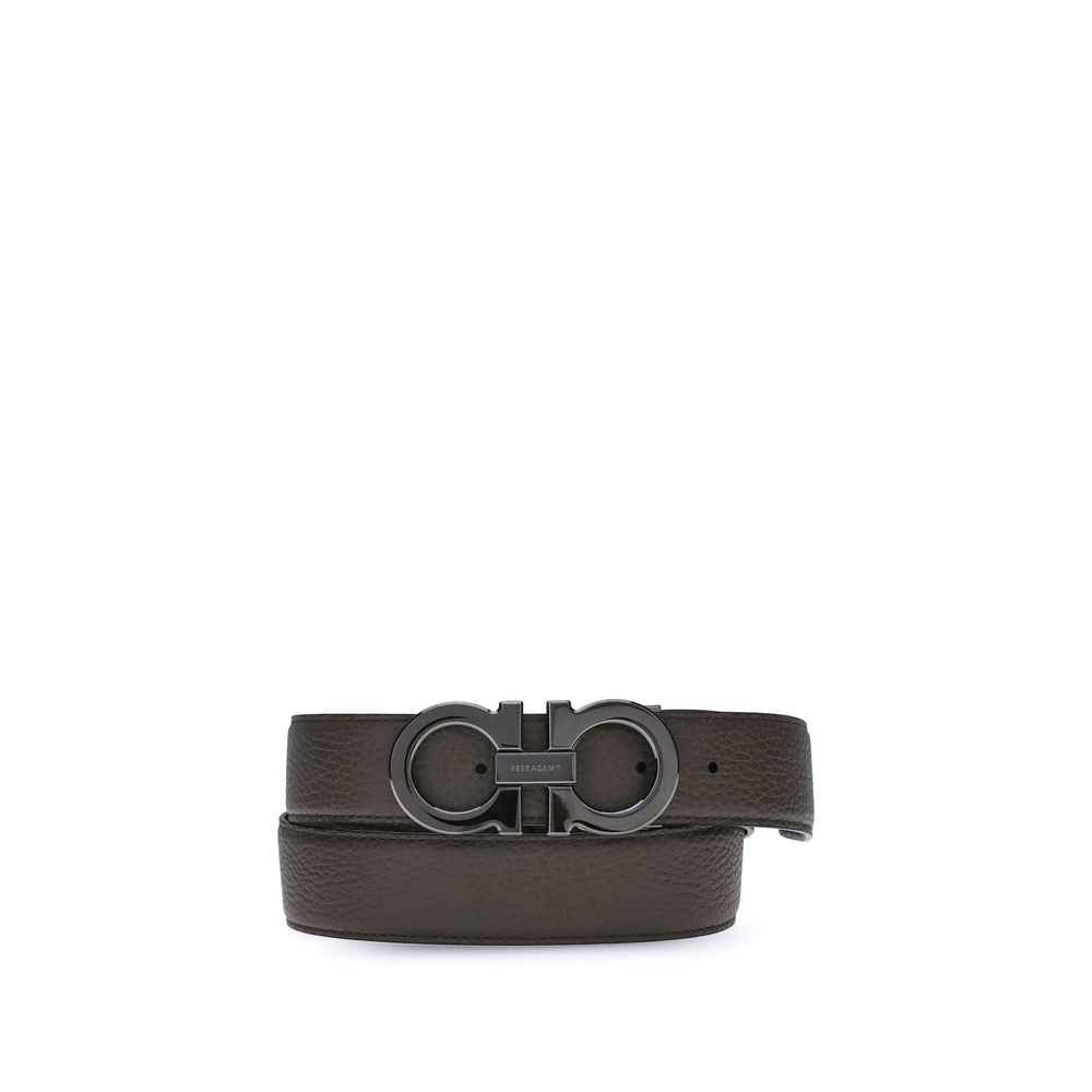 Ferragamo Brown Calf Leather Bos Taurus Regular Belt