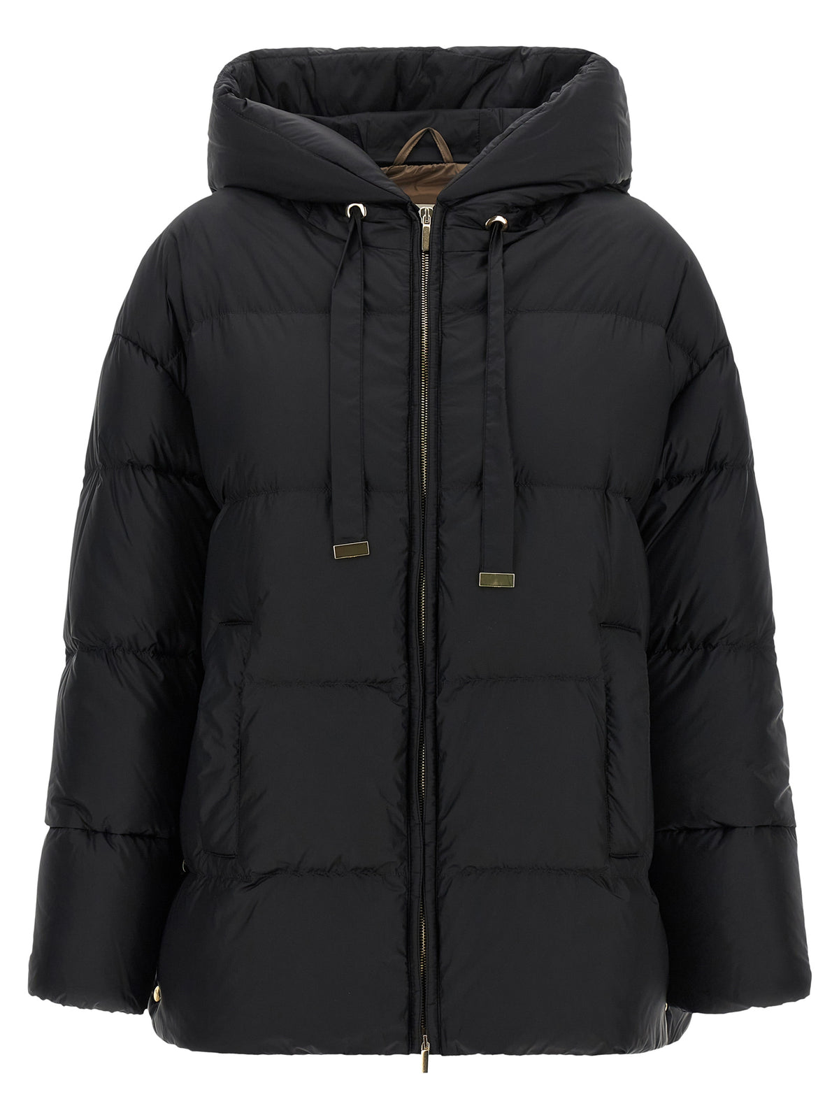 Max Mara Black Polyamide Full-Length Jacket