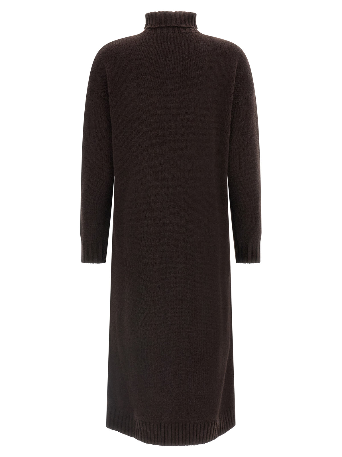 Max Mara Brown Wool Midi Dress