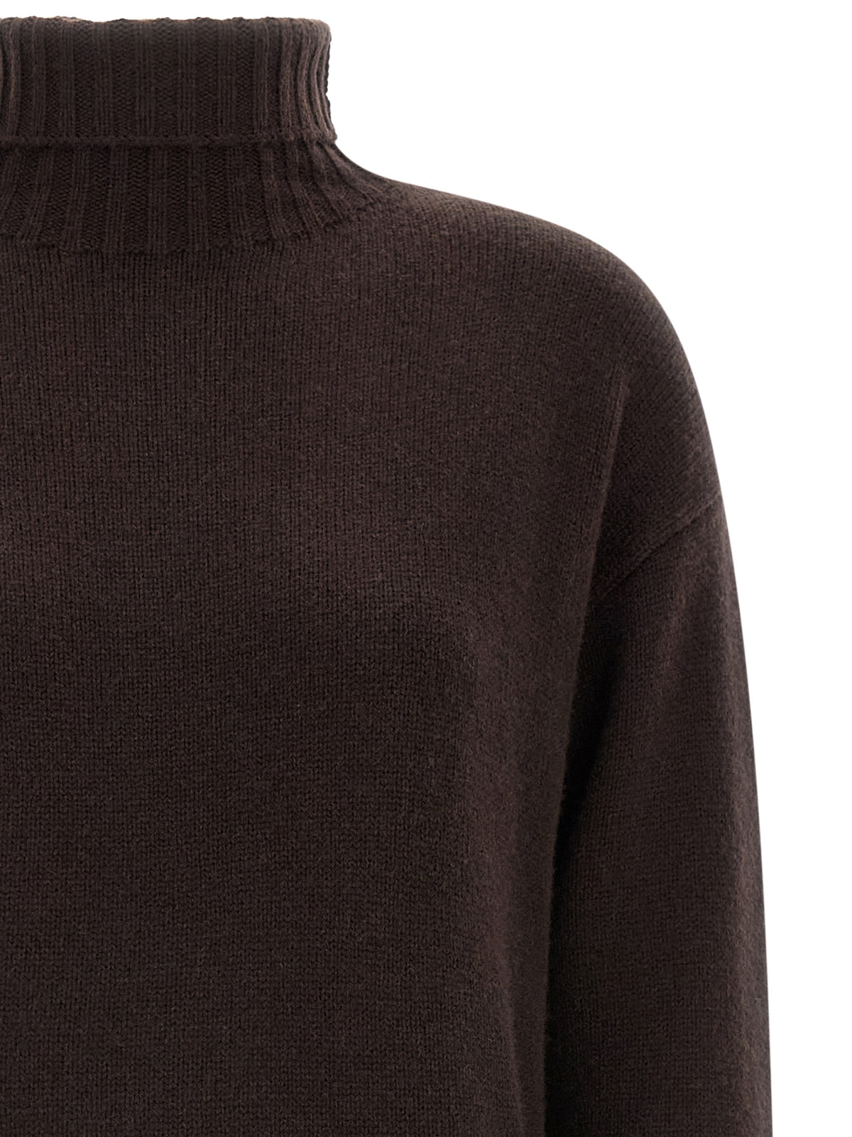 Max Mara Brown Wool Midi Dress