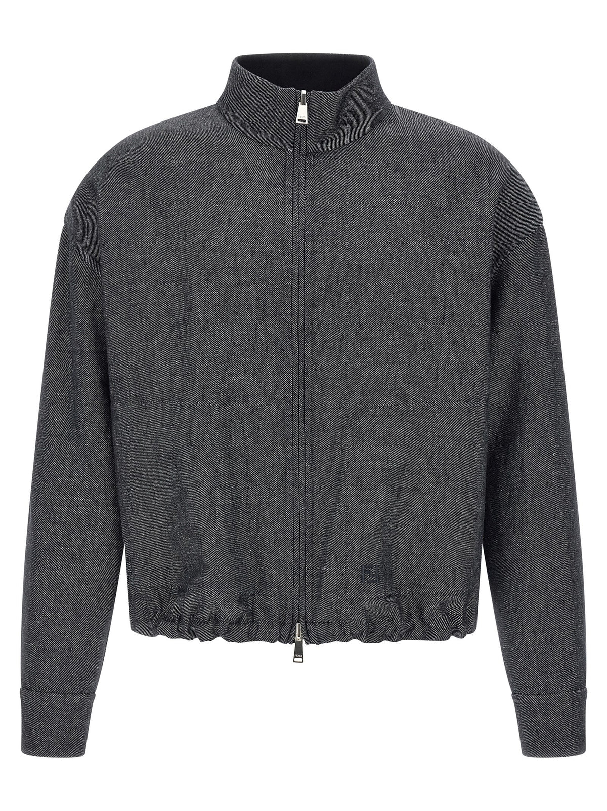 Fendi Blue Linen Denim Jacket
