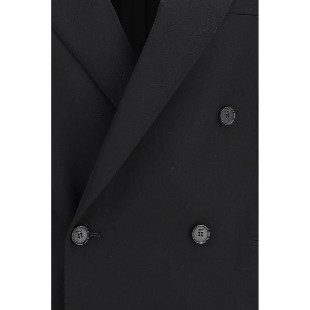Fendi Black Wool Oves Aries Blazer
