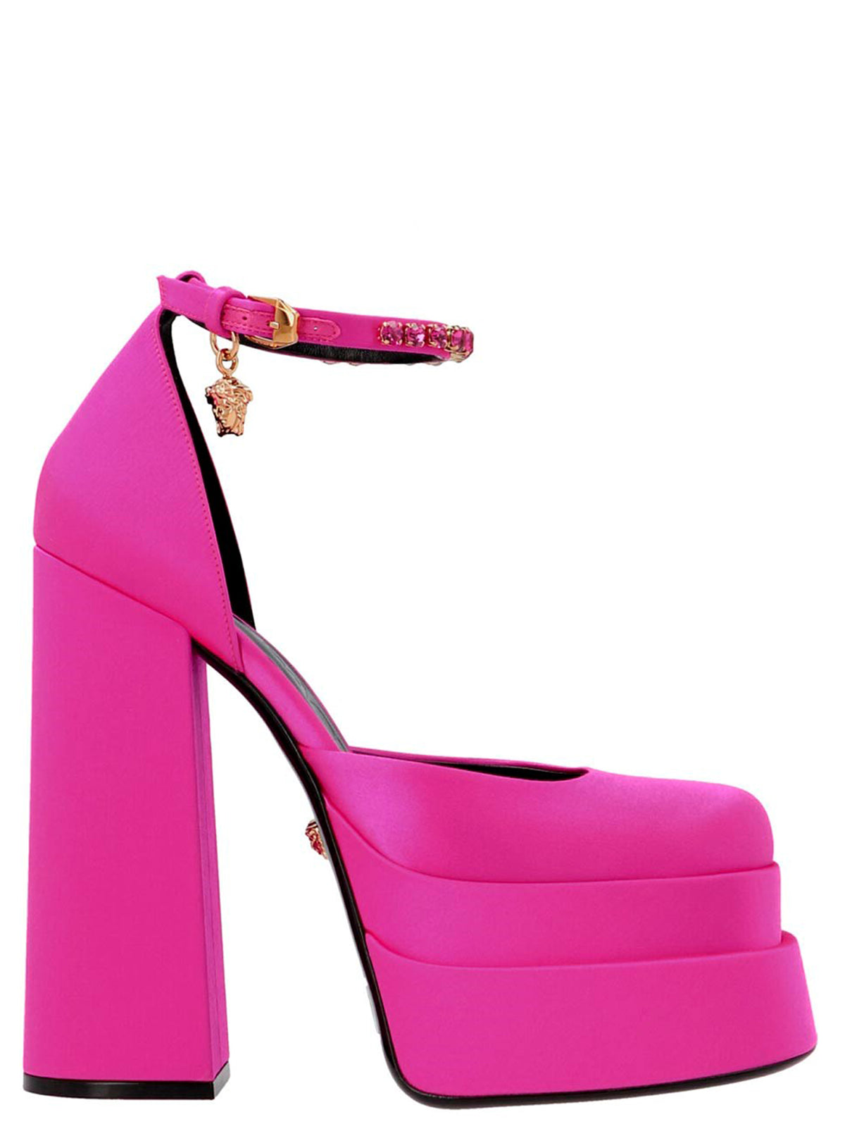 Versace Fuchsia Viscose Platform Pumps