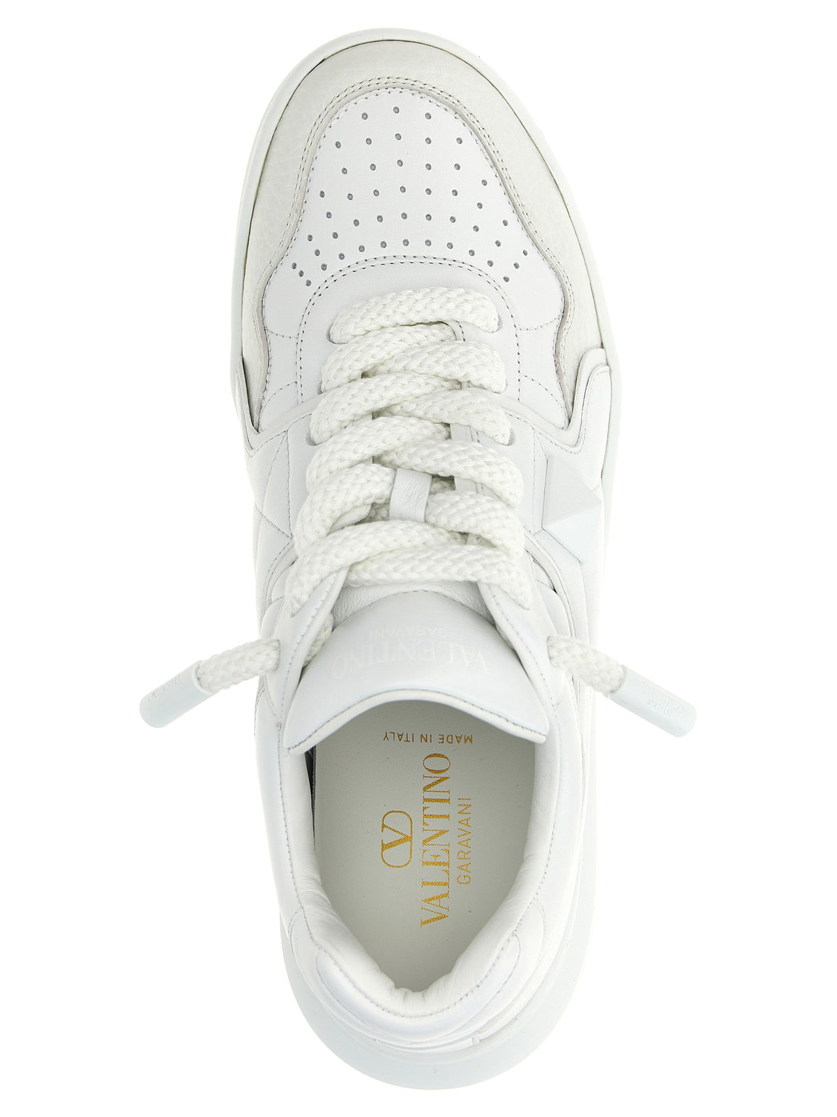 Valentino Garavani White Lamb Leather Low Top Sneakers