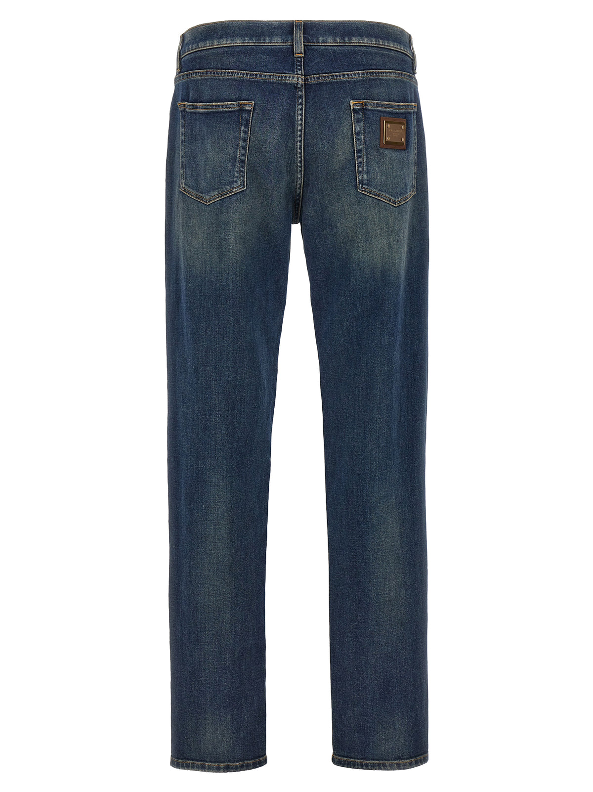 Dolce & Gabbana Blue Cotton Straight-Leg Jeans