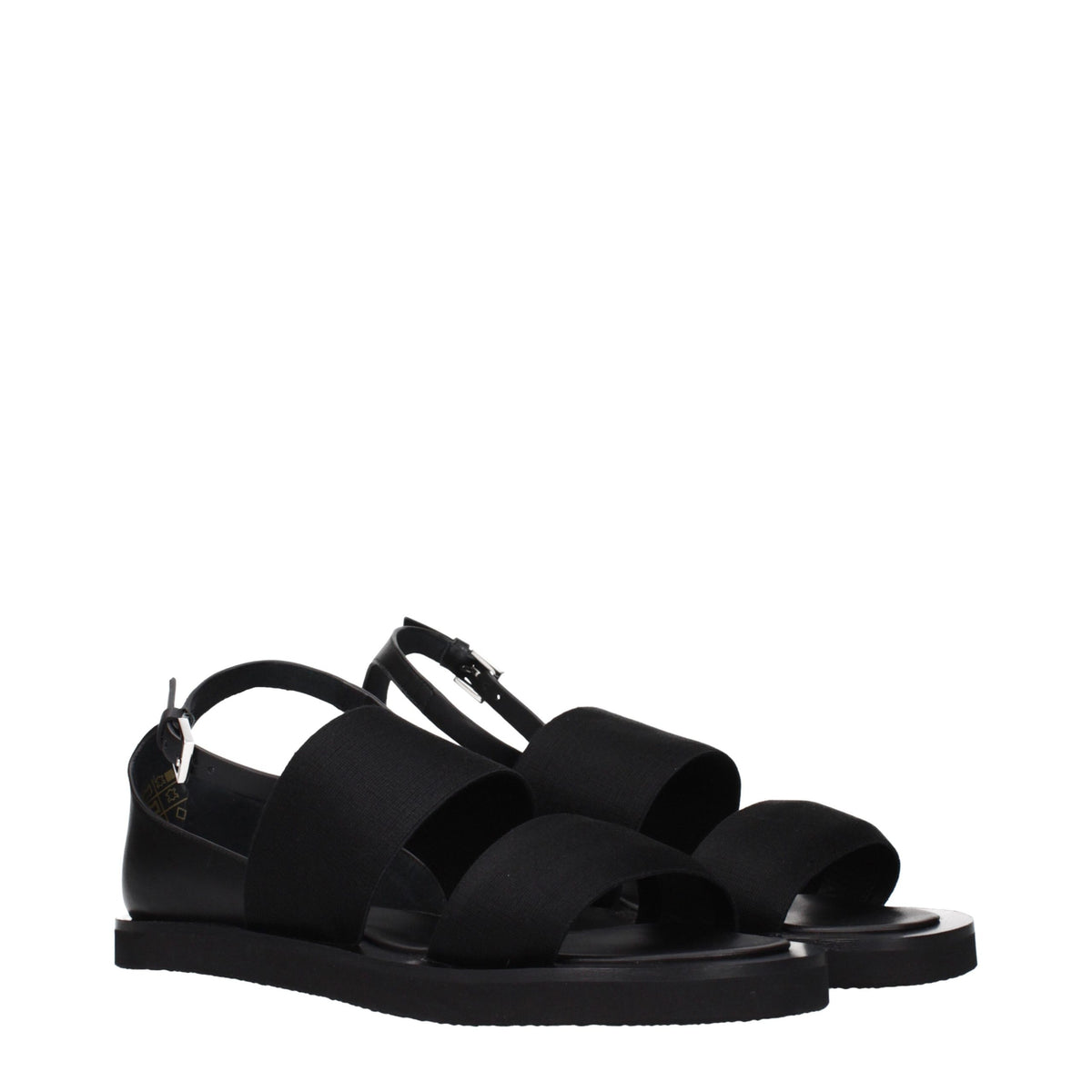 Max Mara Black Fabric Flat Sandals