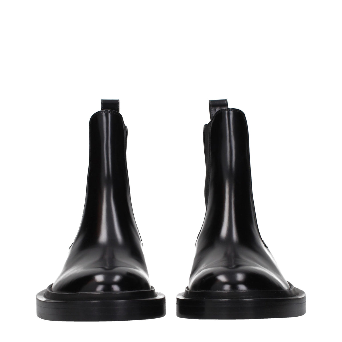 Jil Sander Black Leather Ankle Boots