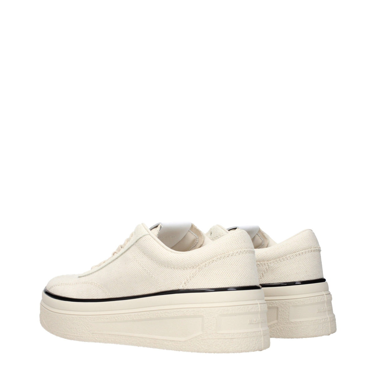 Jil Sander Beige Fabric Platform Sneakers