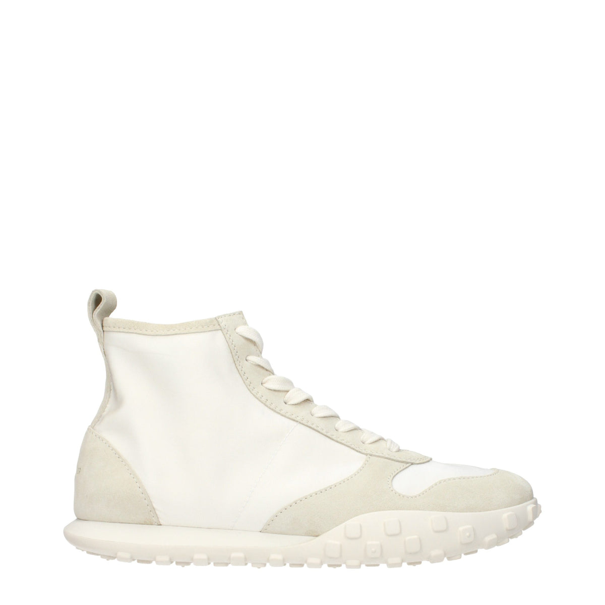 Jil Sander White Fabric High Top Sneakers
