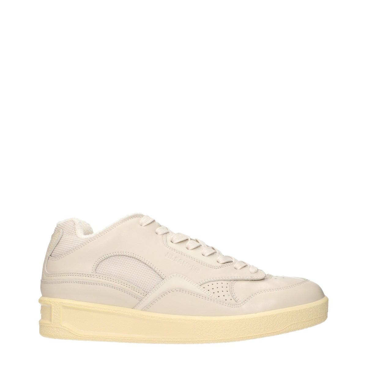 Jil Sander Beige Leather Low Top Sneakers