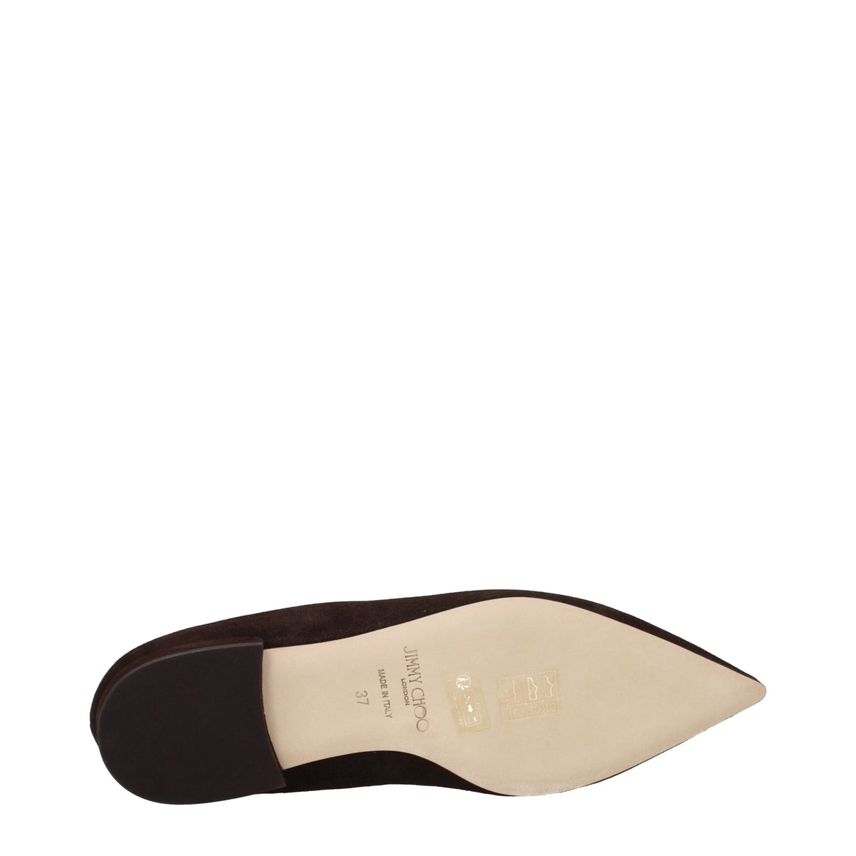 Jimmy Choo Brown Leather Ballet Flats