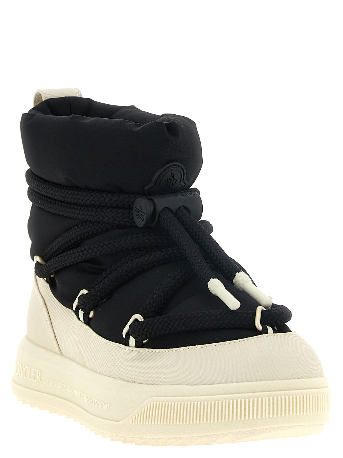 Moncler Black Polyamide Lace-Up Boots