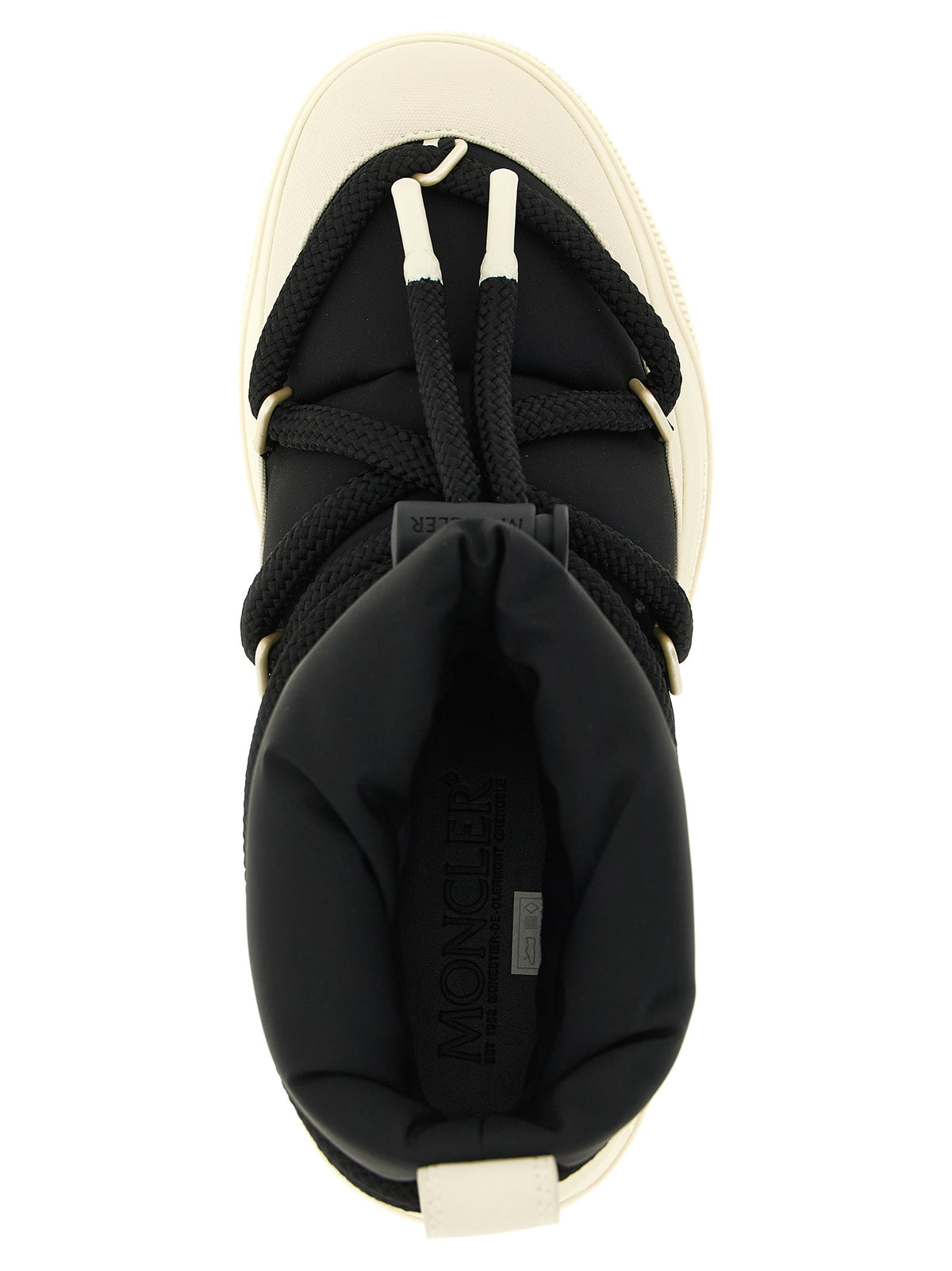 Moncler Black Polyamide Lace-Up Boots