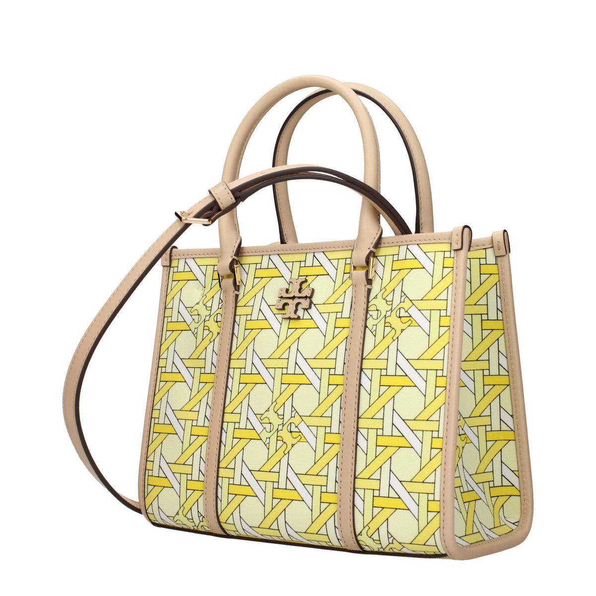 Tory Burch Yellow Fabric Handbag