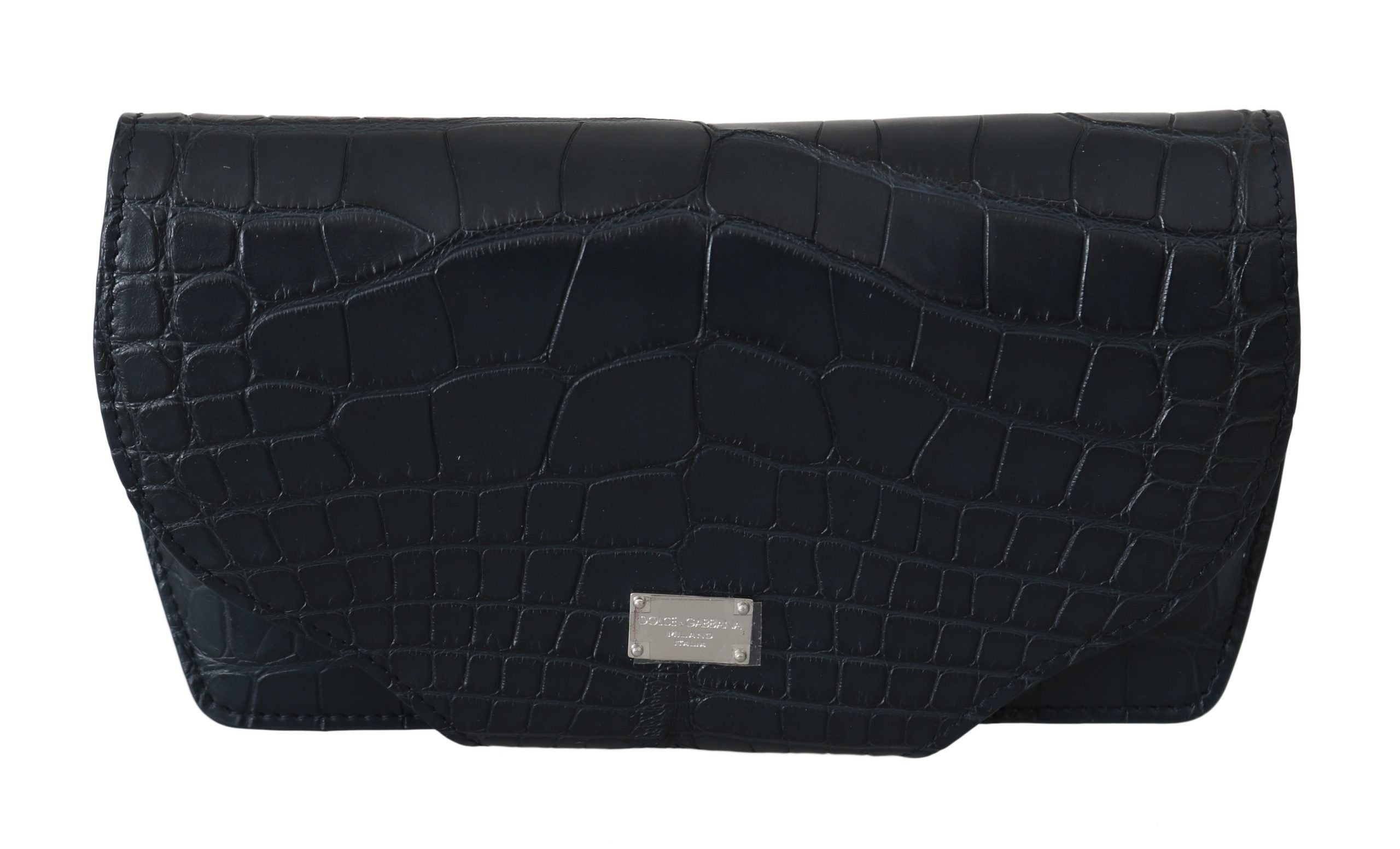 Dolce & Gabbana Blue Crocodile Eyewear Sunglasses Case Cover Pouch Dolce & Gabbana
