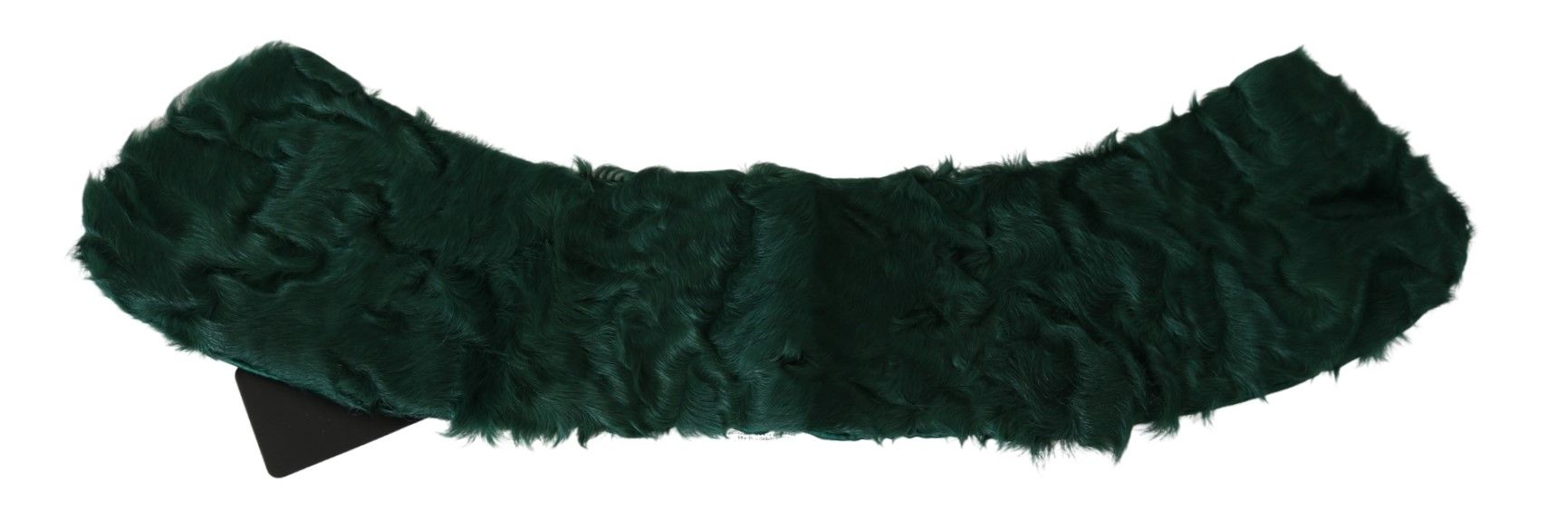 Dolce & Gabbana Green Fur Shoulder Collar Wrap Lambskin Scarf Dolce & Gabbana
