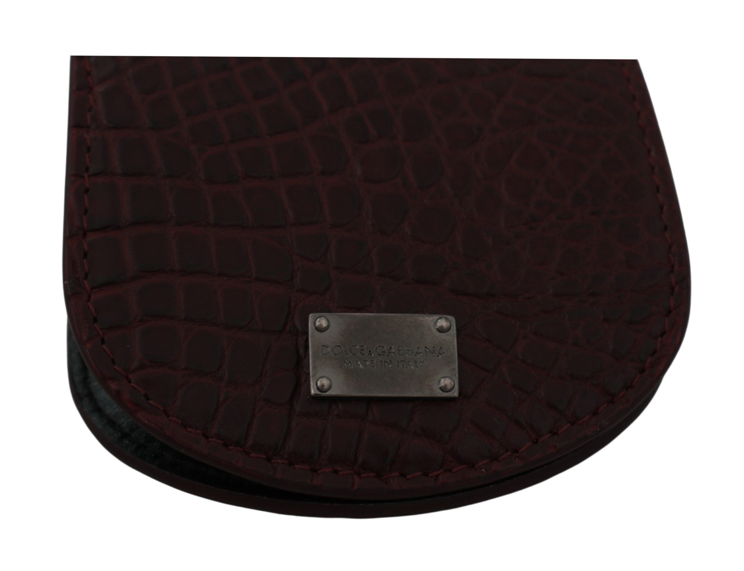 Dolce & Gabbana Brown Exotic Skin Pocket Condom Case Holder Dolce & Gabbana