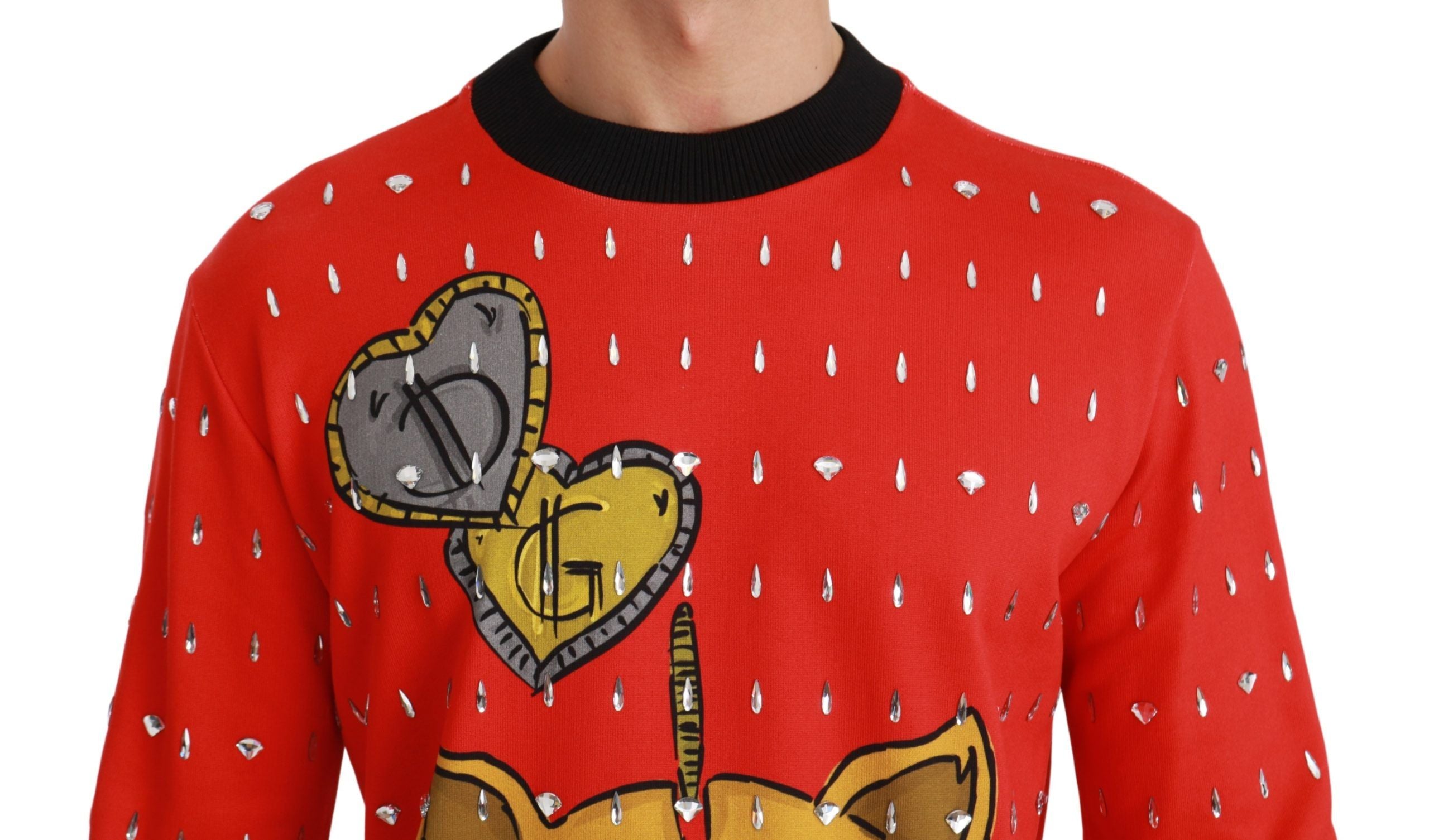 Dolce & Gabbana Red Crystal Pig of the Year Sweater Dolce & Gabbana