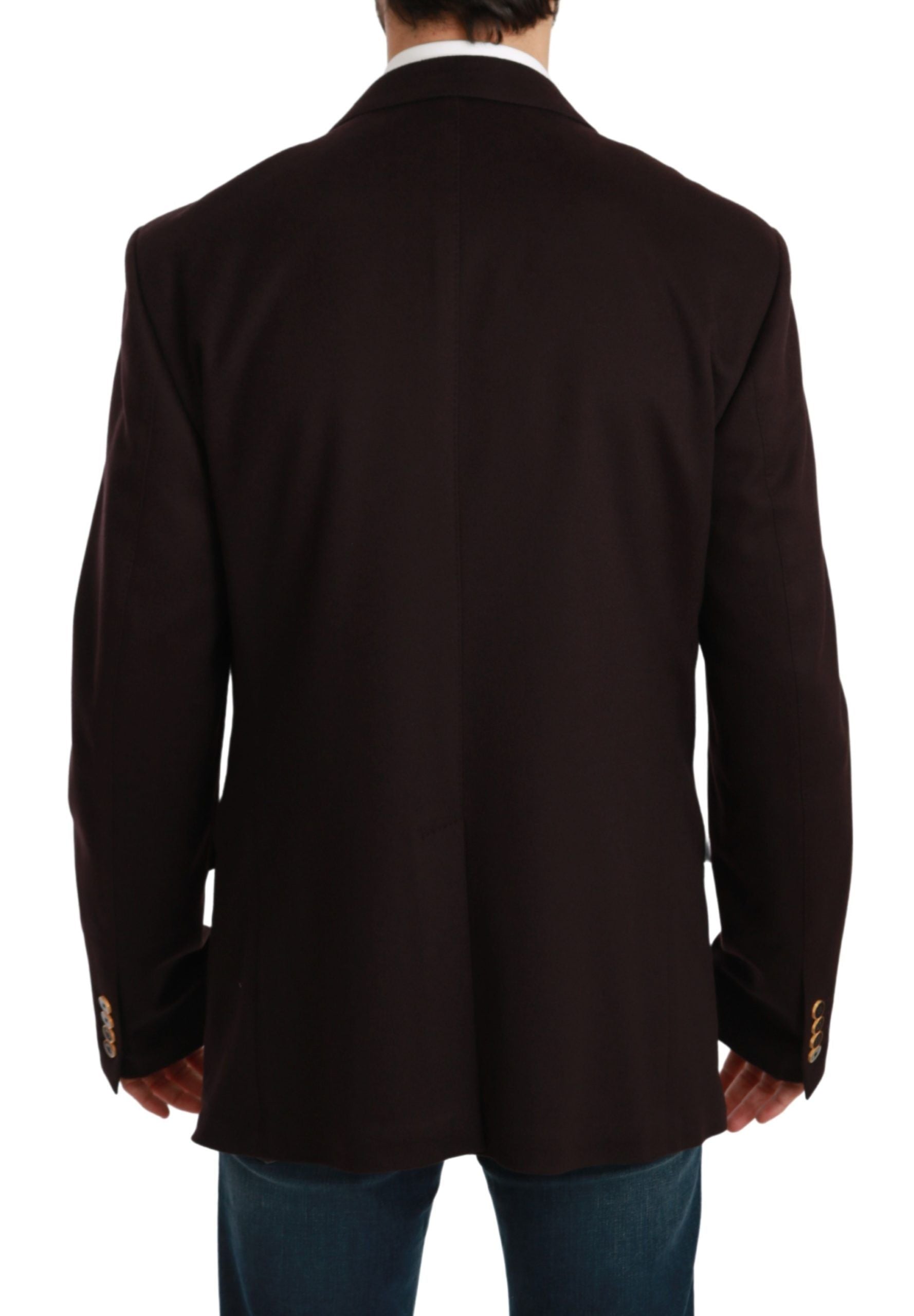 Dolce & Gabbana Bordeaux Cashmere Coat TAORMINA Blazer Dolce & Gabbana