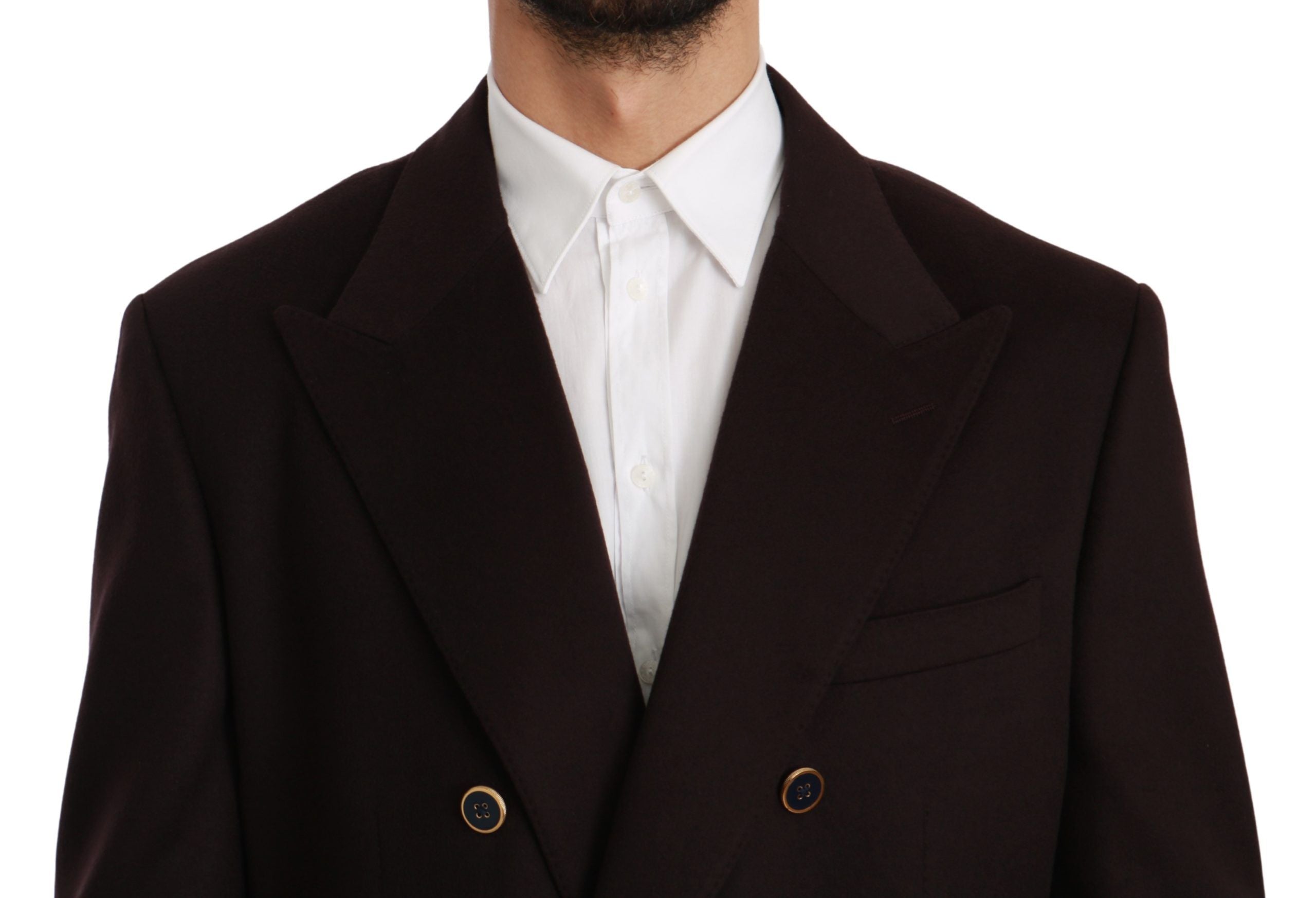Dolce & Gabbana Bordeaux Cashmere Coat TAORMINA Blazer Dolce & Gabbana