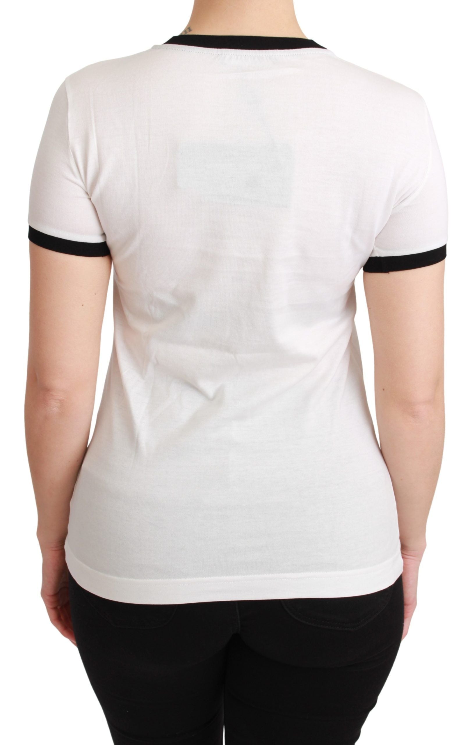 Dolce & Gabbana White YEAR OF THE PIG Top Cotton T-shirt Dolce & Gabbana