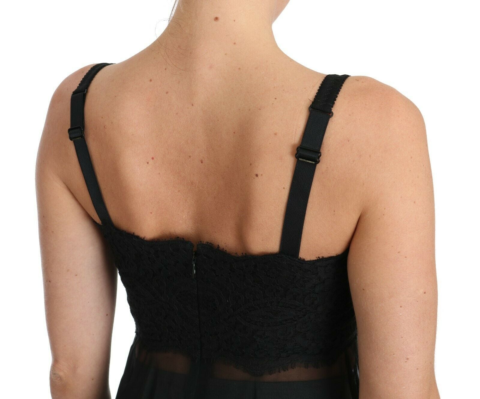 Dolce & Gabbana Black Silk Lace Dress Chemise Lingerie Dolce & Gabbana