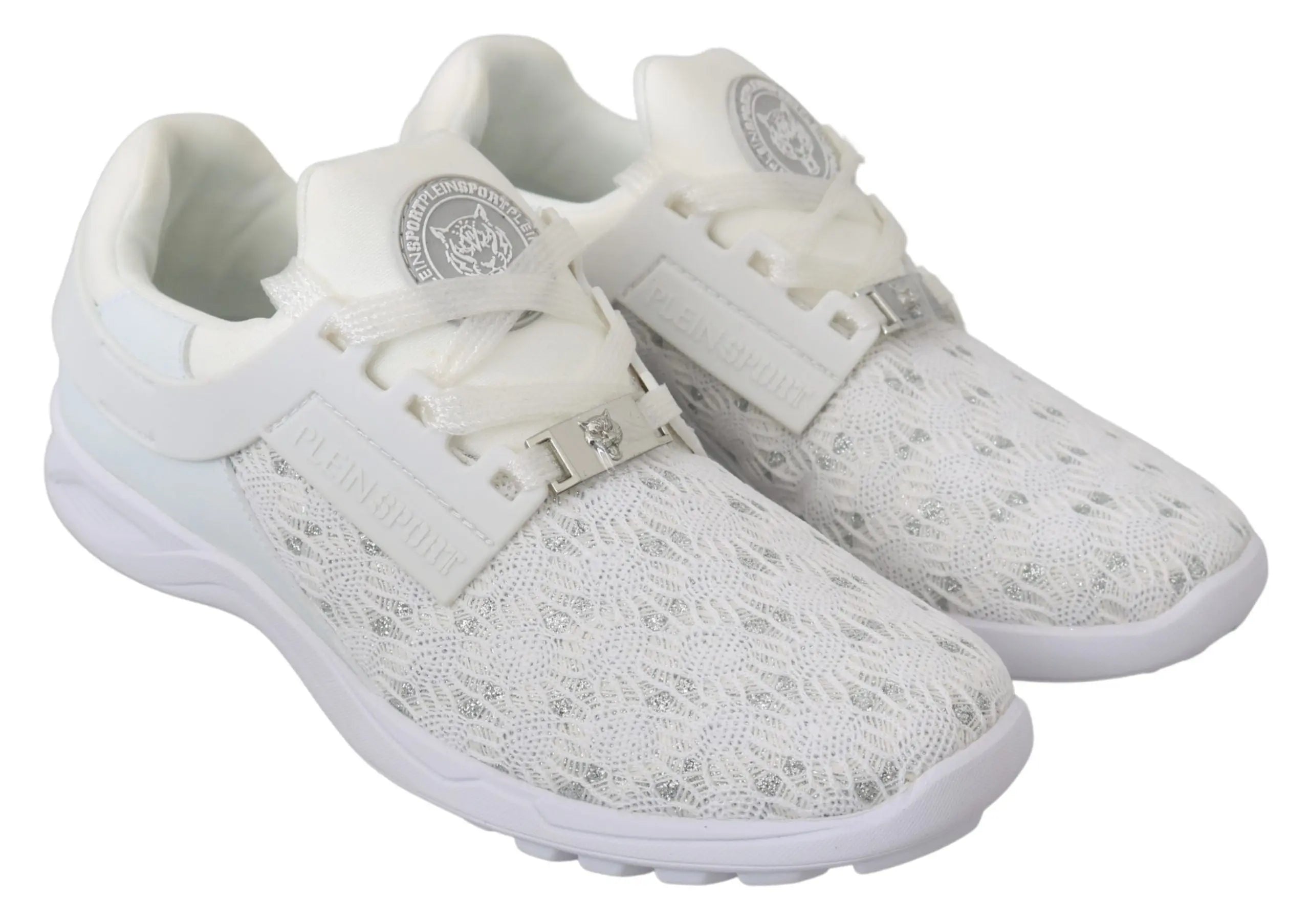 Philipp Plein White Polyester Casual Sneakers Shoes Philipp Plein