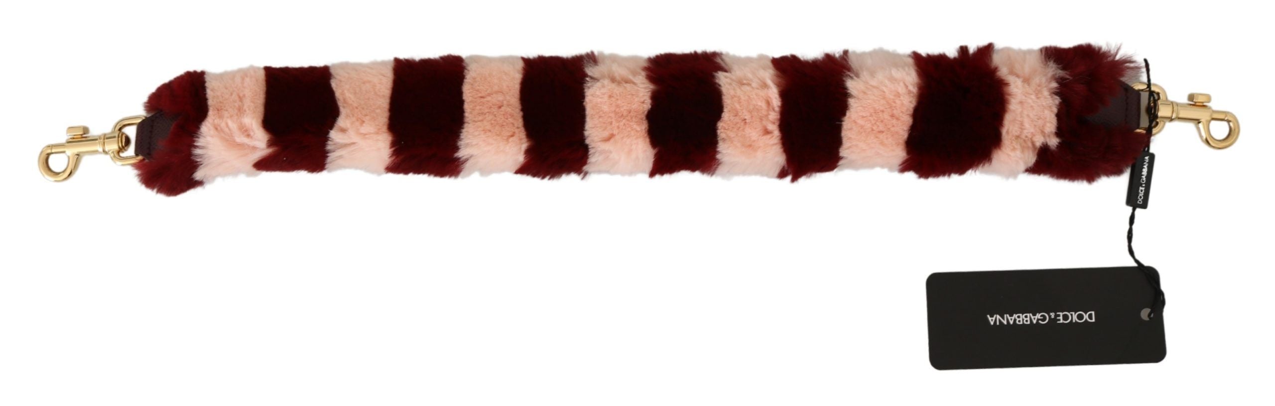 Dolce & Gabbana Pink Red Lapin Fur Accessory Shoulder Strap Dolce & Gabbana