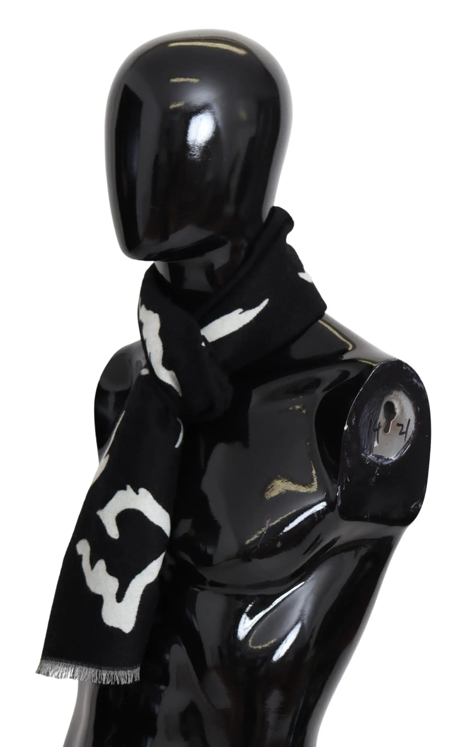 Givenchy Black White Wool Unisex Winter Warm Scarf Wrap Shawl Givenchy