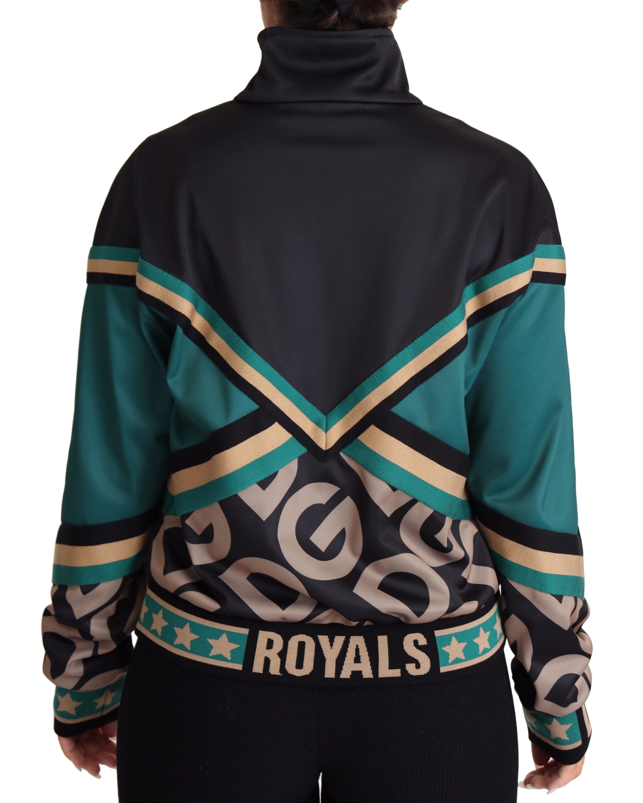 Dolce & Gabbana Multicolor DG Logo Mania Track Bomber Jacket Dolce & Gabbana
