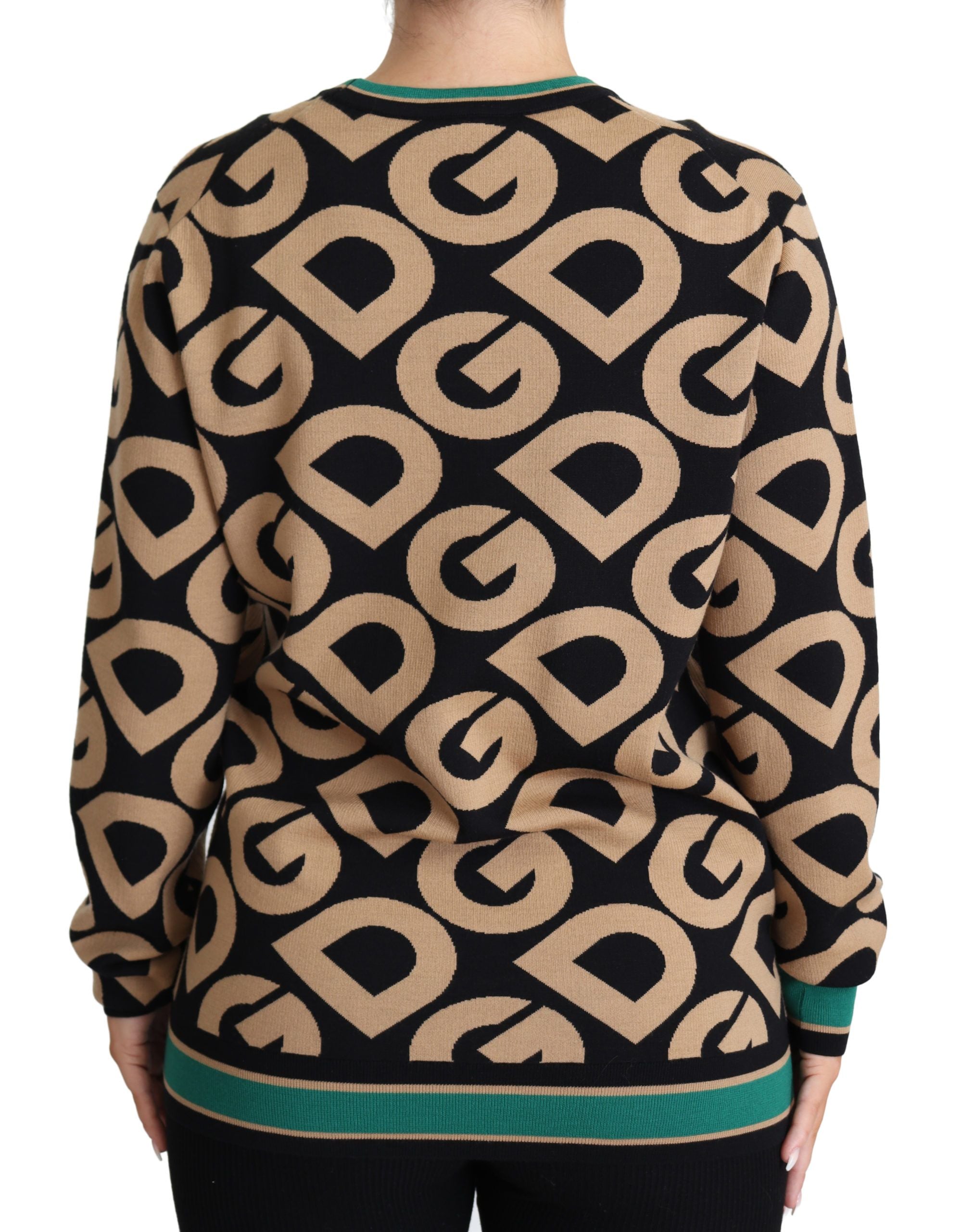 Dolce & Gabbana Multicolor DG Mania Wool Crewneck Pullover Sweater Dolce & Gabbana