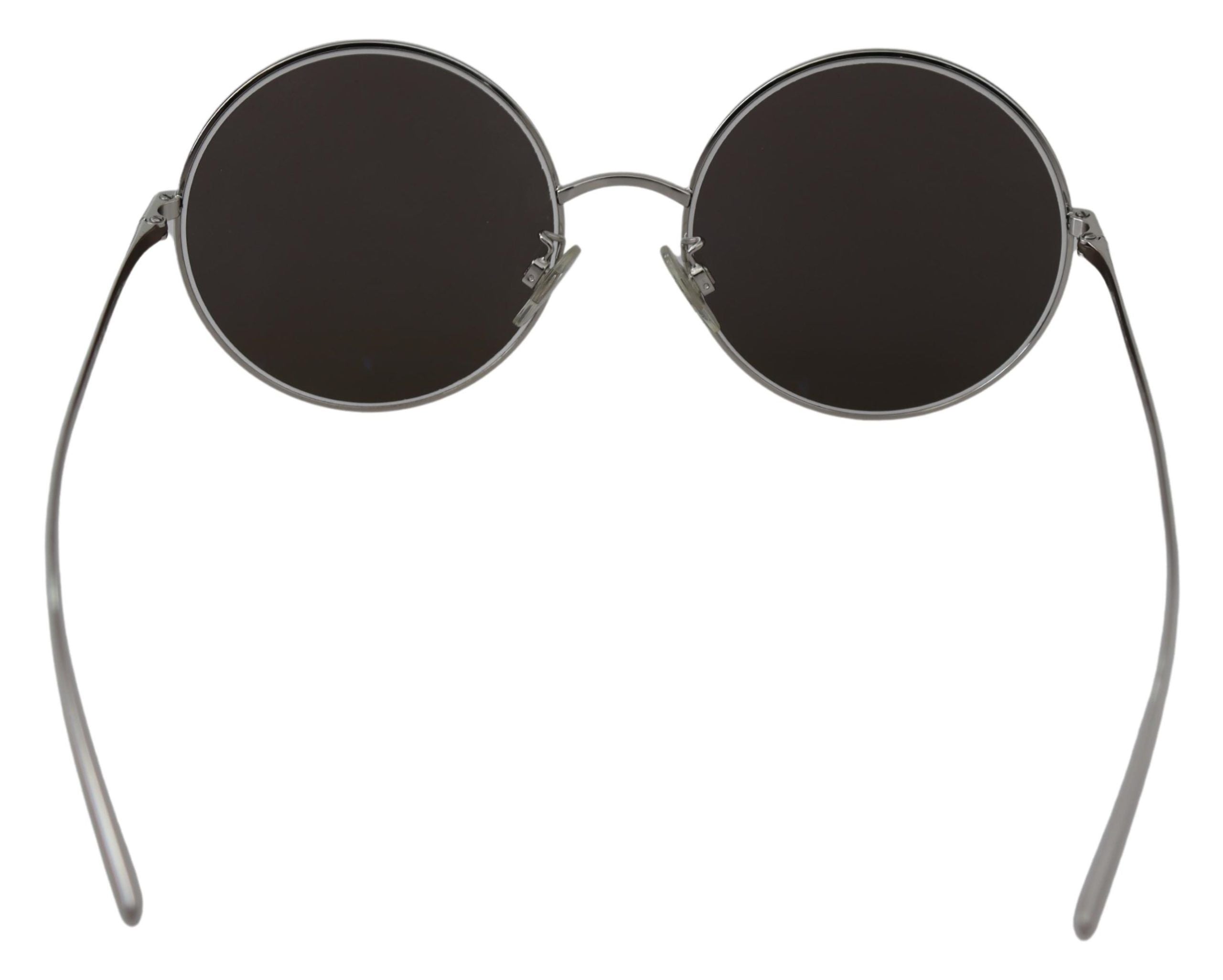 Dolce & Gabbana Silver Plated Round Gray Le nses Women Sunglasses Dolce & Gabbana