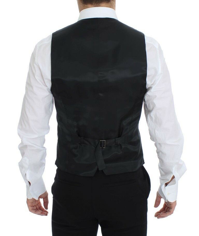 Dolce & Gabbana Gray Wool Stretch Dress Blazer Vest Dolce & Gabbana