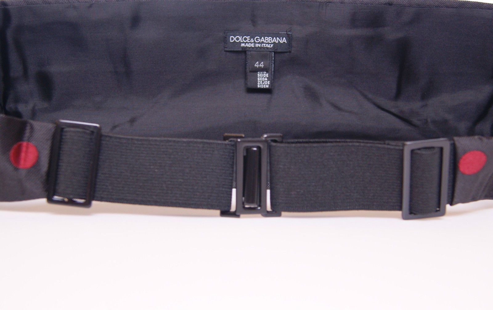 Dolce & Gabbana Black Waist Smoking Tuxedo Cummerbund Belt Dolce & Gabbana