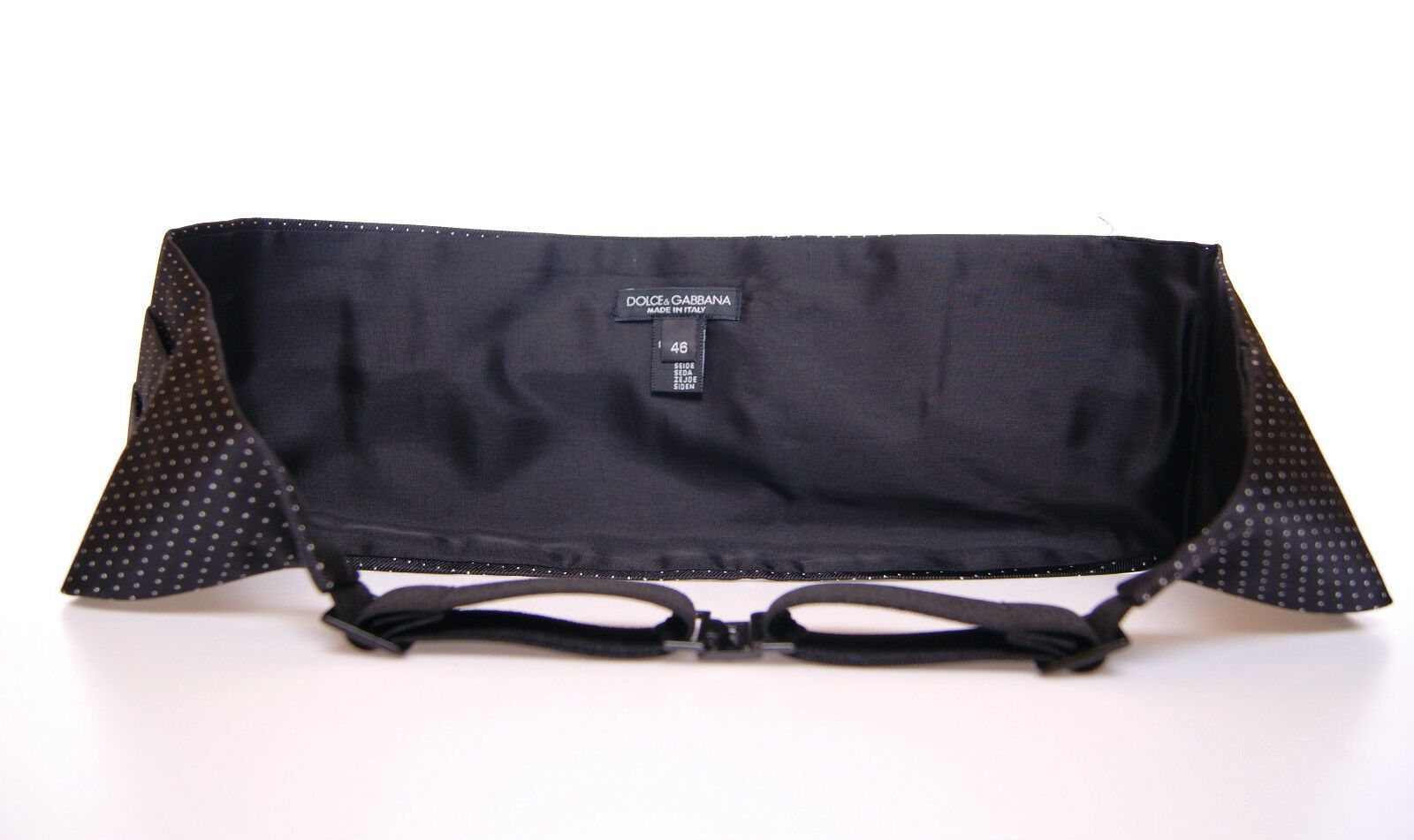 Dolce & Gabbana Black Waist Smoking Tuxedo Cummerbund  Belt Dolce & Gabbana