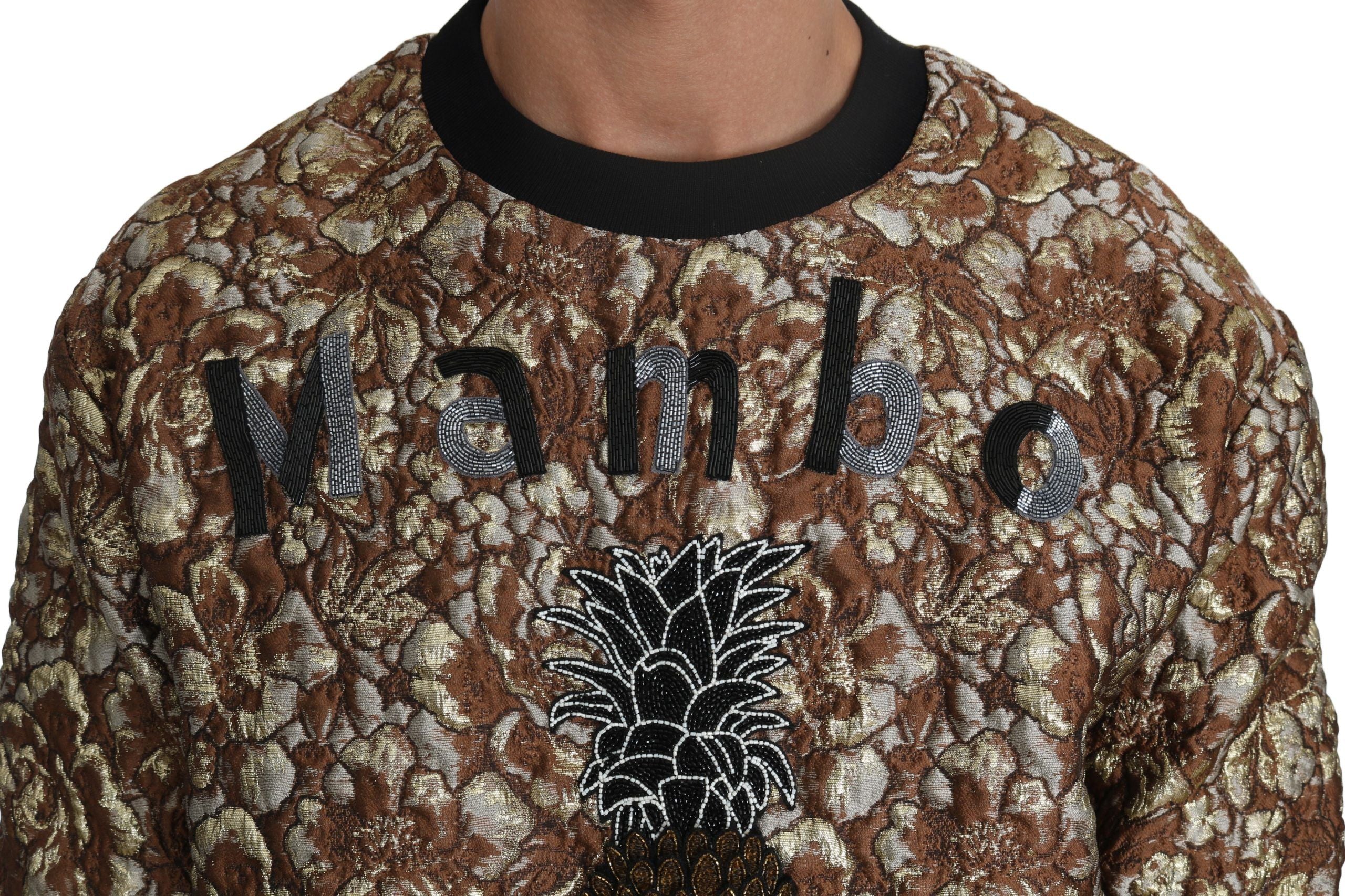 Dolce & Gabbana Multicolor MAMBO Jacquard Pineapple Pullover Sweater Dolce & Gabbana