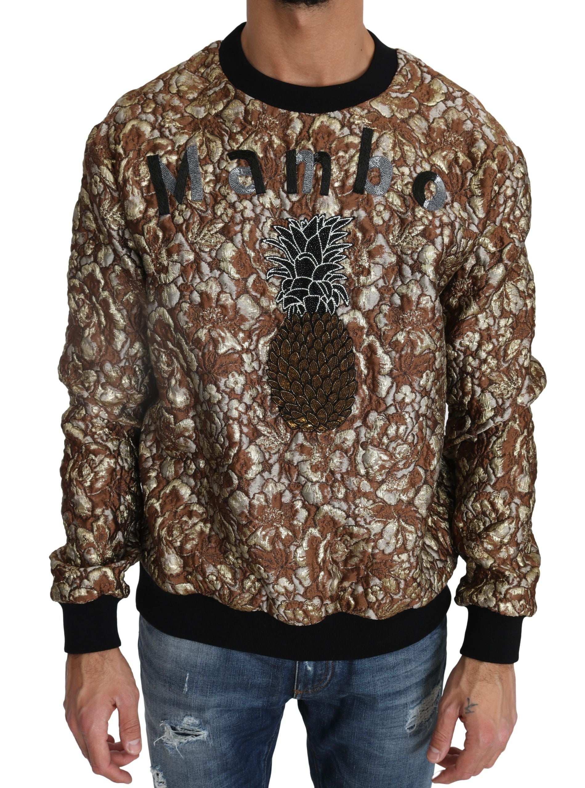 Dolce & Gabbana Multicolor MAMBO Jacquard Pineapple Pullover Sweater Dolce & Gabbana