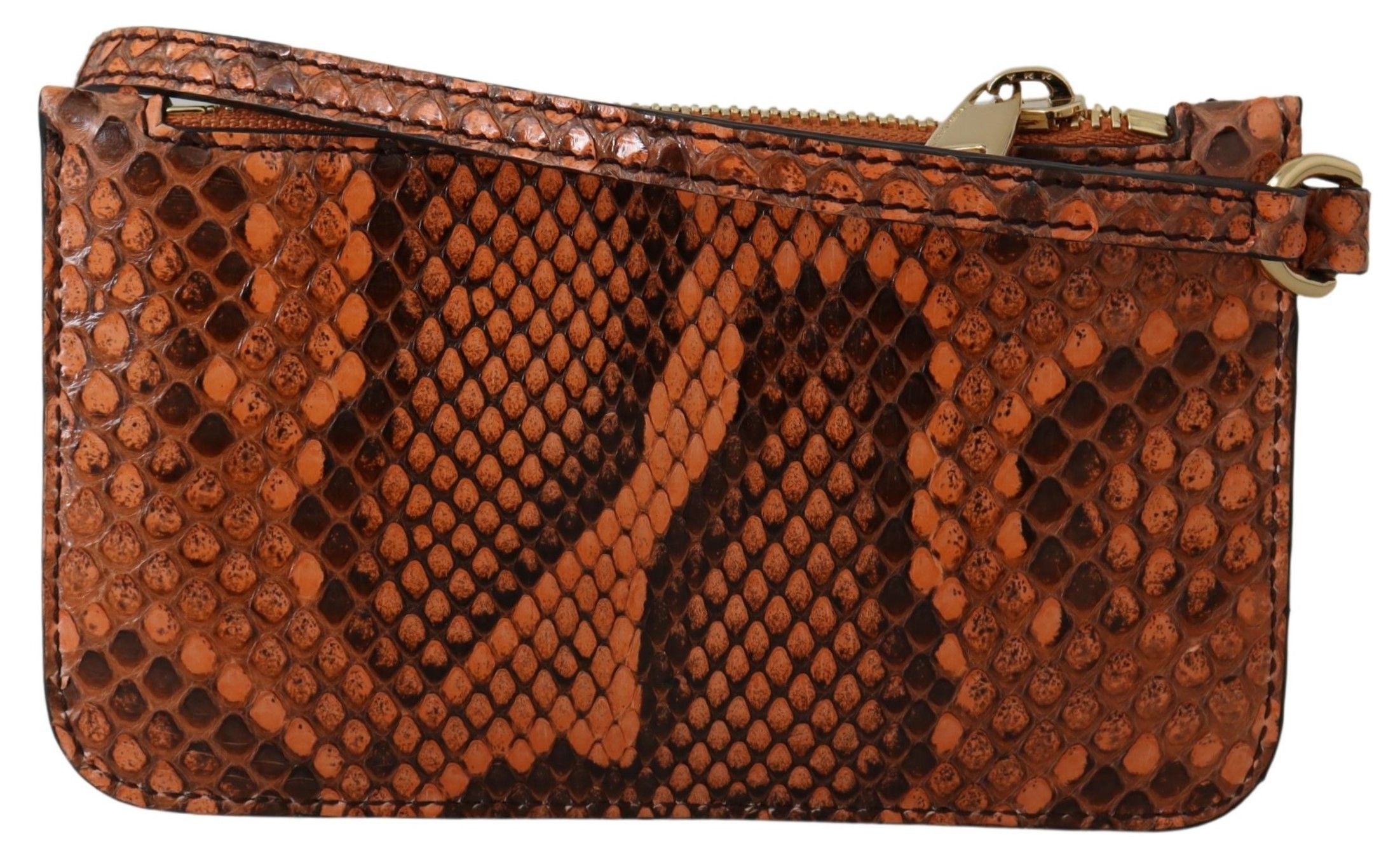 Dolce & Gabbana Brown Leather Coin Purse Wristlet Mirror AGNESE Wallet Dolce & Gabbana